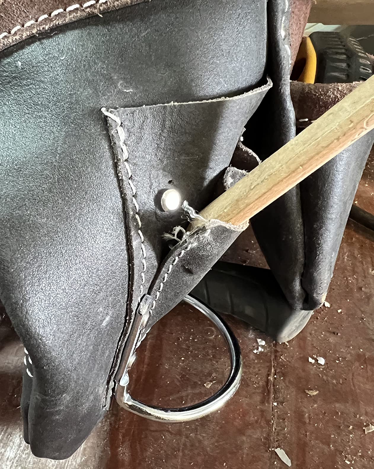 Oil Tanned Leather Tool Belt/Pouch/Bag, Carpenter, Construction, Framers, Handyman, Electrician - 100% LEATHER customer photo 1