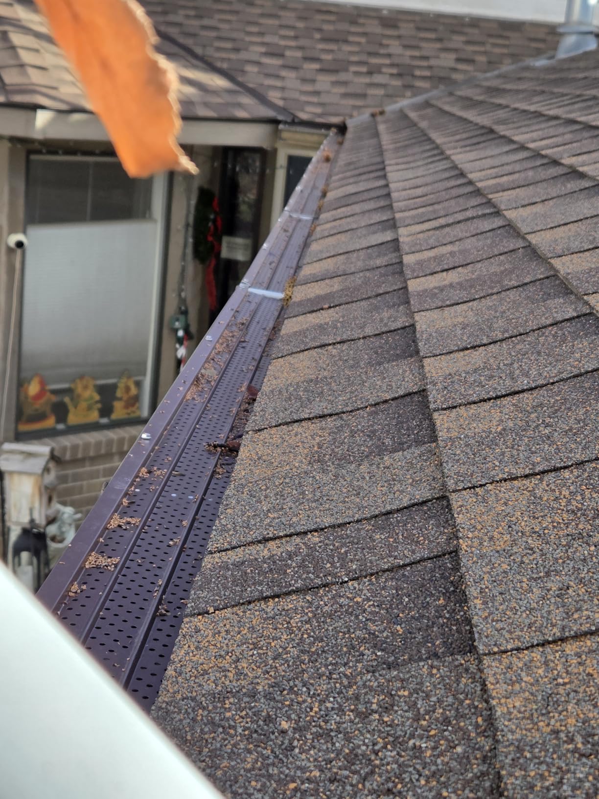 FlowGuard Gutter Guard, USA Made Professional DIY 5 Inch 50-Year Gutter Cover Leaf Protection System - Brown - Aluminum - 102 Feet - by FlexxPoint customer photo 2