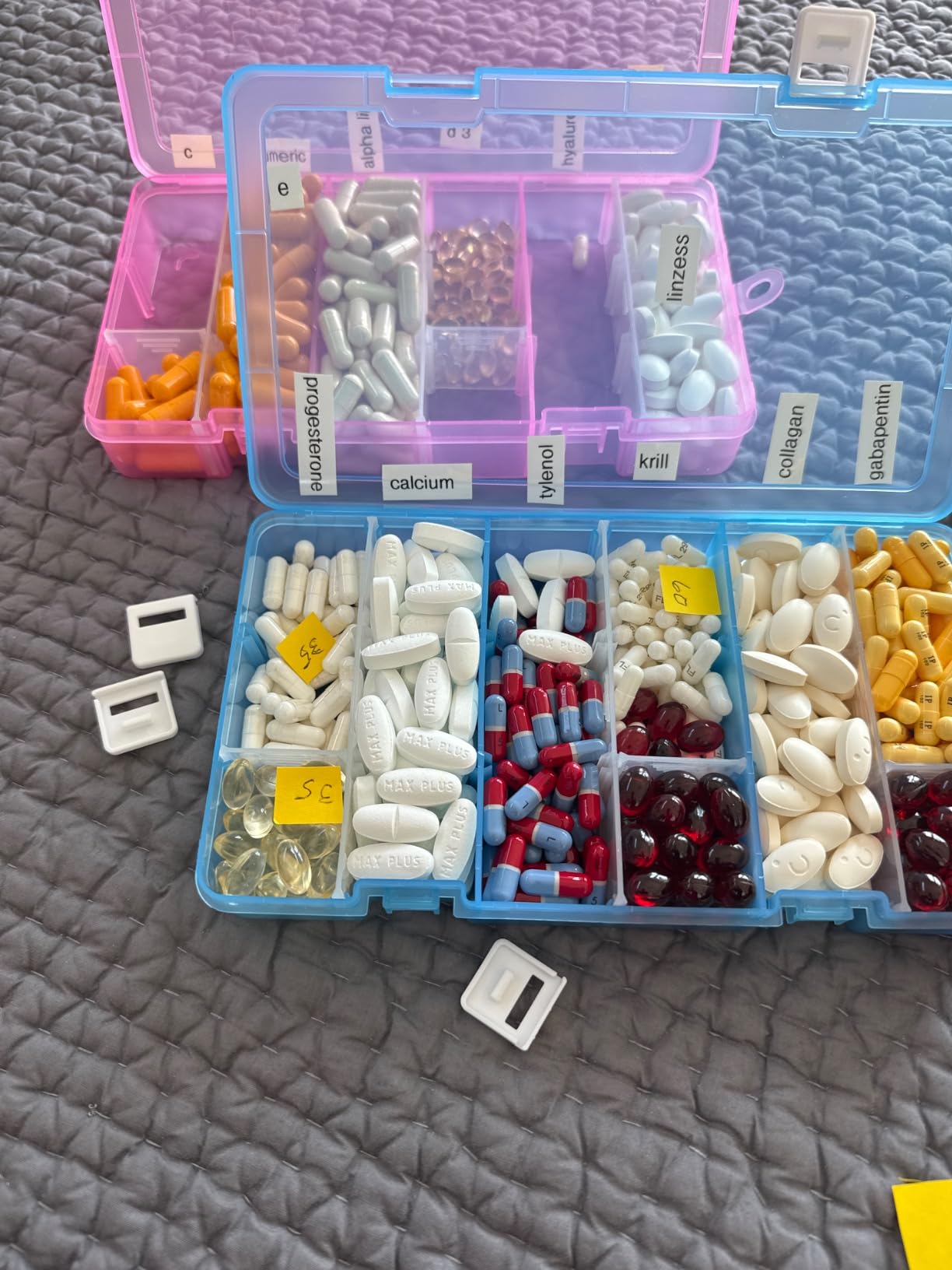 Plastic Organizer Storage Box, Adjustable Divider 18 Grids, 2 Pack customer photo 1