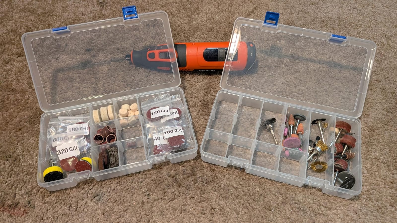 Plastic Organizer Storage Box, Adjustable Divider 18 Grids, 2 Pack customer photo 2