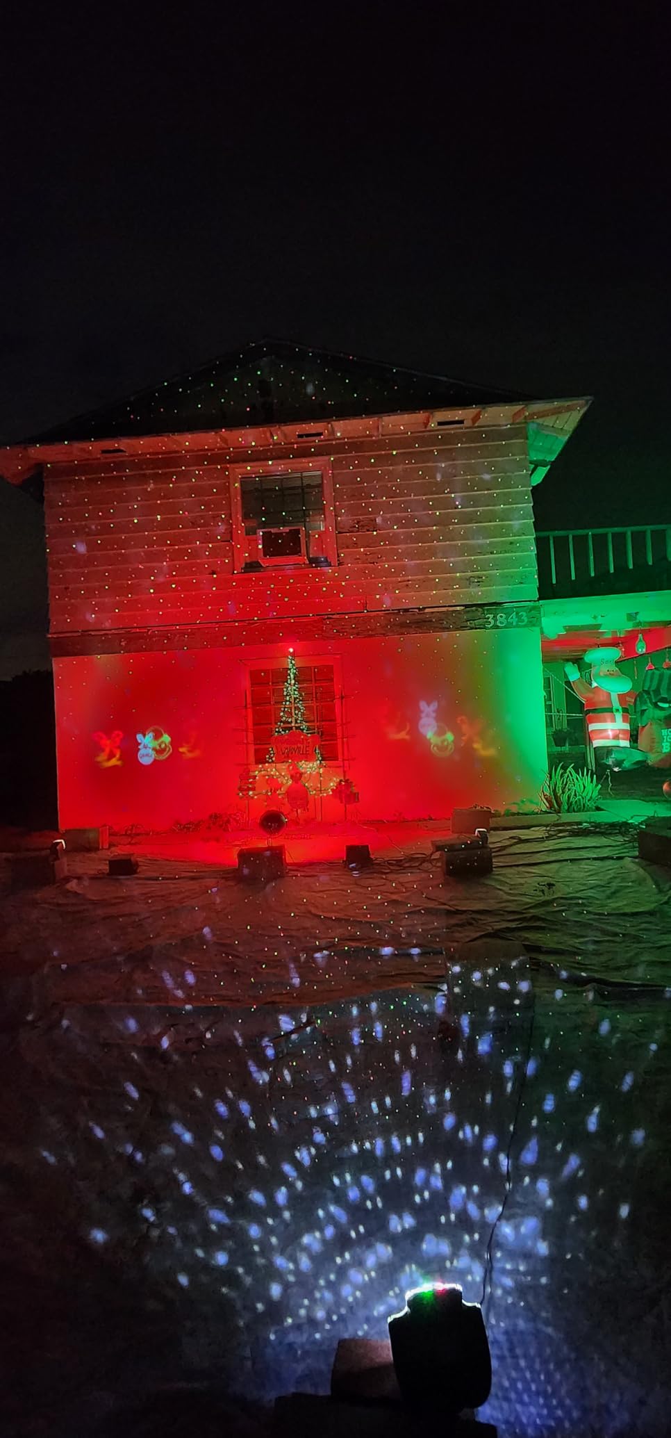 Christmas Snowfall Lights Projector Outdoor, Indoor Holiday Projector Lights with Remote Control, Rotating Snow Falling Projector Lamp for Halloween Xmas Wedding Garden Landscape Decorative customer photo 1