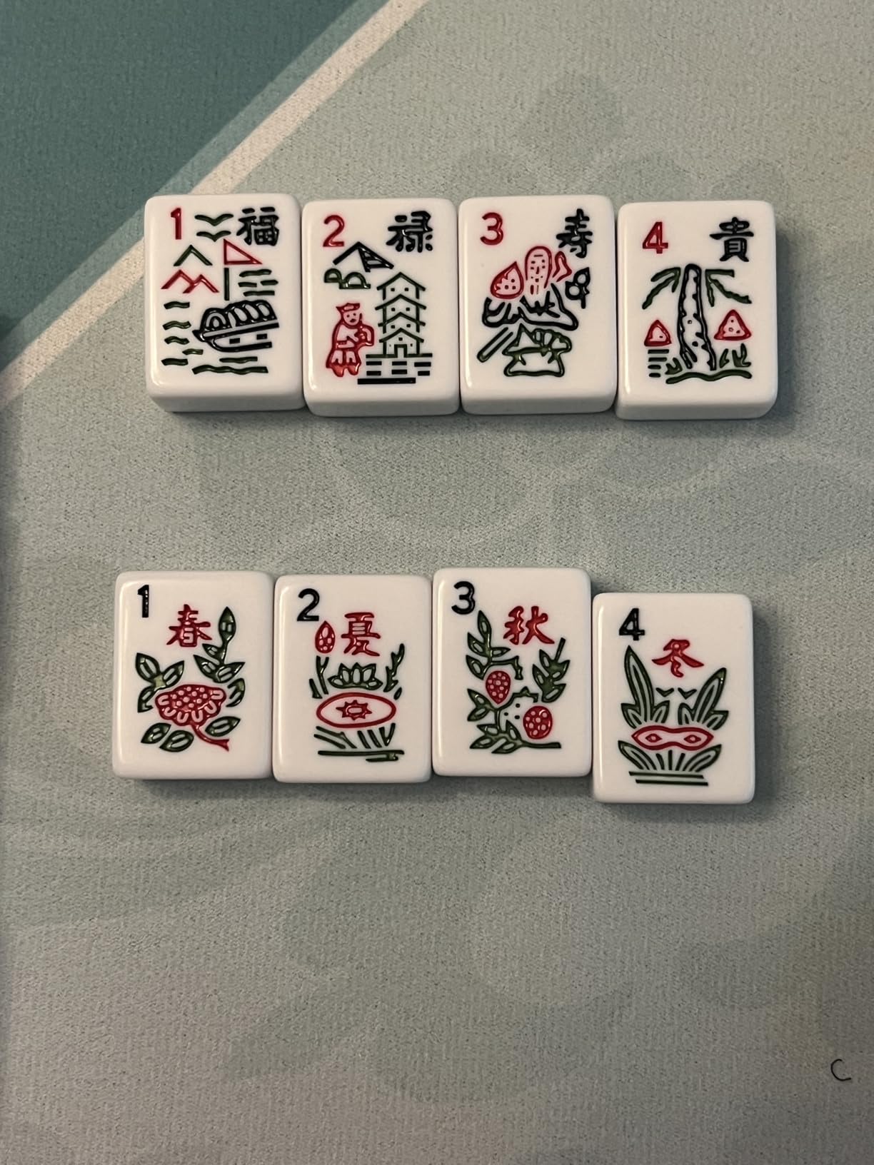American Mahjong Game Set - Black Quilted Soft Bag 166 Premium Tiles with 4 All-in-One Rack/Pushers,100 Chips, Wind Indicator, English Manual. Easy Carry Complete Classic Mah-Jongg Set customer photo 2
