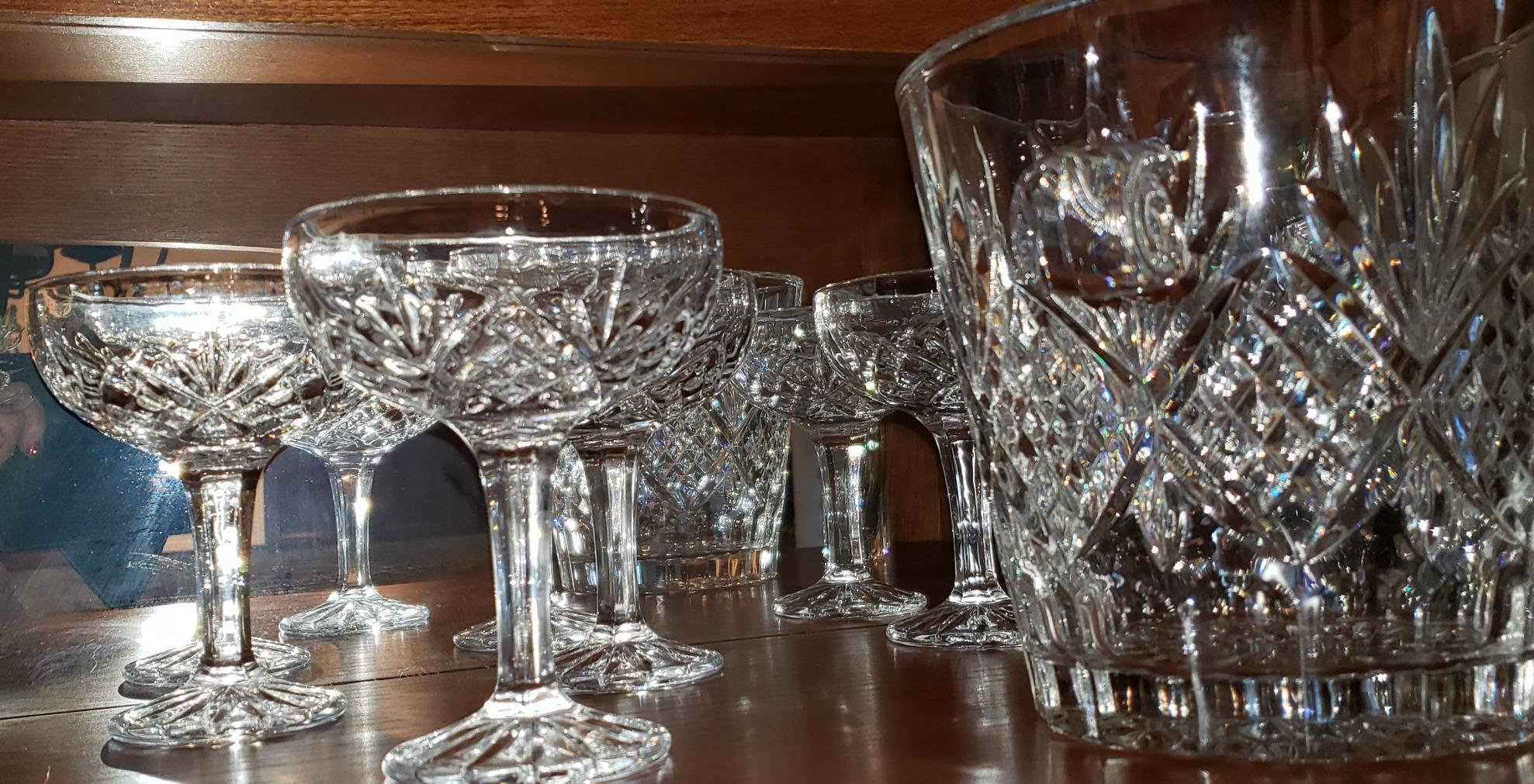 Godinger Champagne Glasses, Champagne Glass Set, Coupes Barware Martini Glasses - Set of 4, 6oz., Dublin Crystal Collection customer photo 1