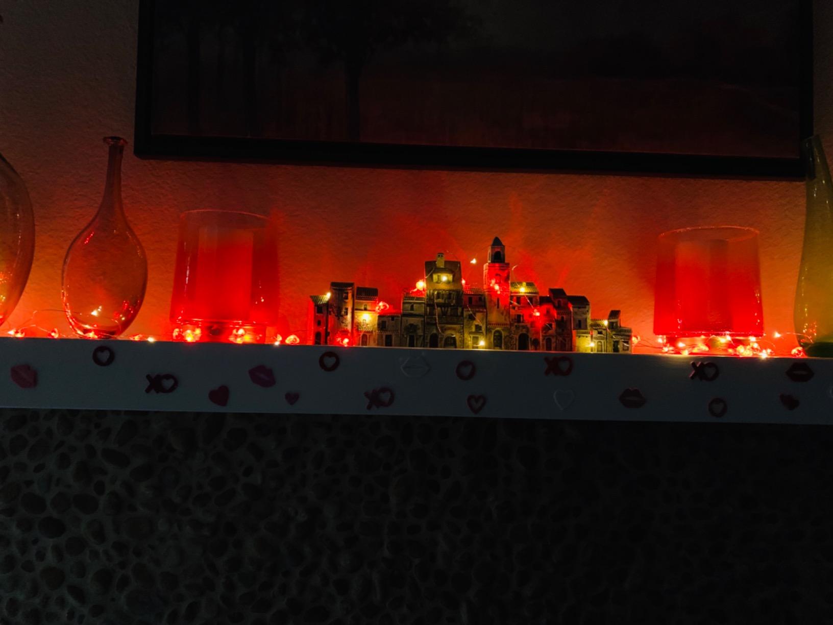 BOHON Valentine Day Decorations 10 ft 40 LEDs String Lights with Remote | Red Heart Shaped Twinkle Fairy Lights Battery Operated for Kids Bedroom Indoor Party Valentine's Day Mother's Day Decor customer photo 1