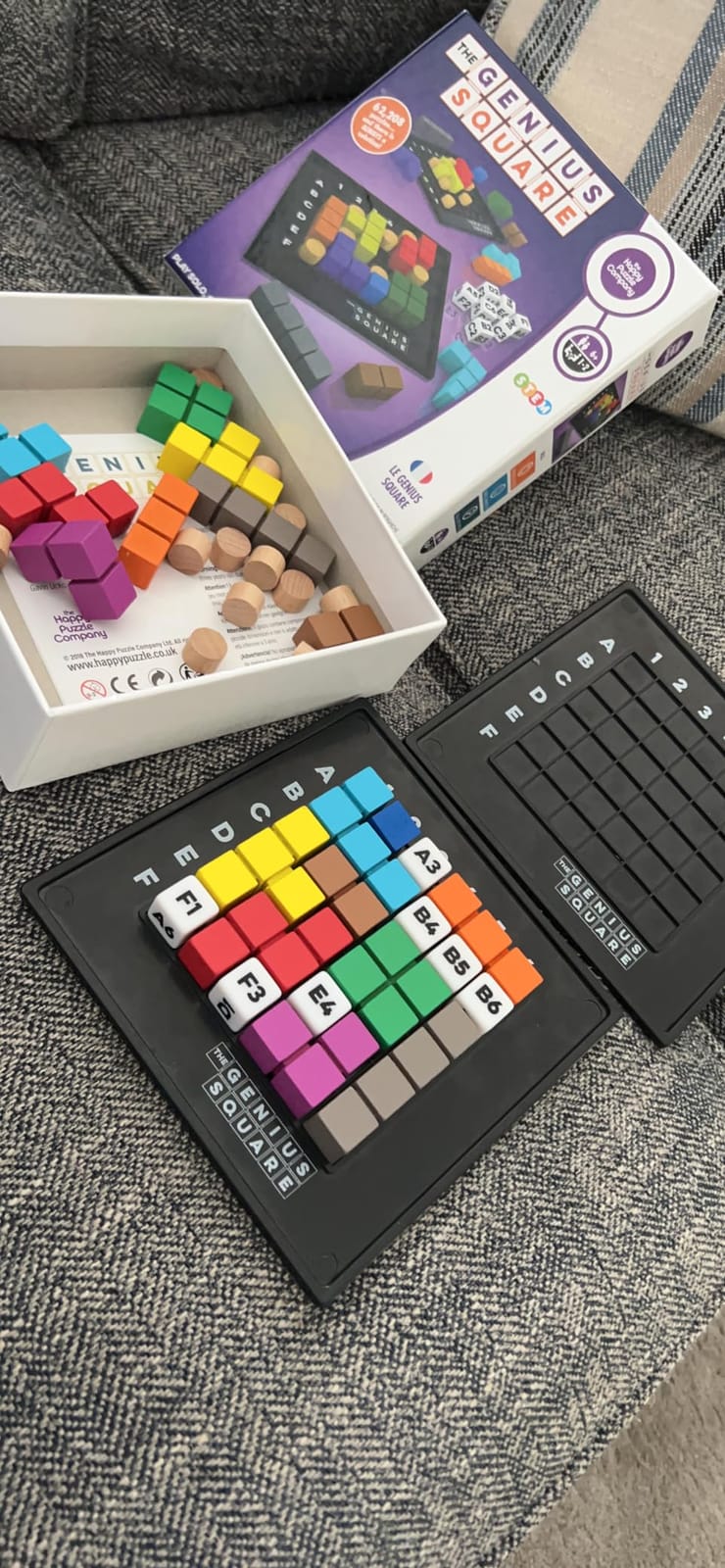 The Genius Square from the Happy Puzzle Company | Game of the Year Award Winner | 60000+ Solutions | STEM Puzzle Game for 1-2 Players | Ages 6 - Adult | Roll the dice and Race to Fill the Grid! customer photo 1