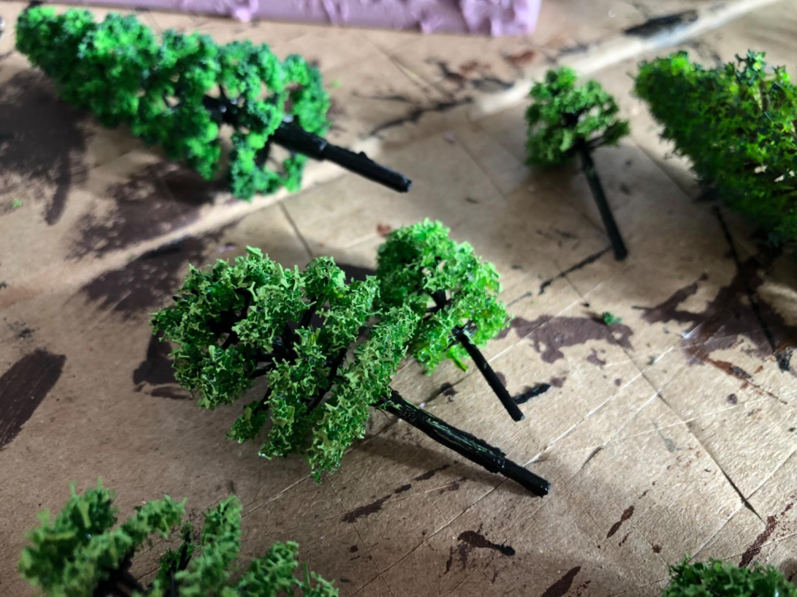 36 Pieces 1.36-6 inch Mixed Model Trees Train Scenery Architecture Tree Fake Trees for DIY Crafts, Building Model, Scenery Landscape Natural Green customer photo 1