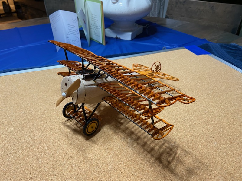 3D Wooden Puzzles DIY Fokker DR1 Triplane Model Aircraft Kit, Laser Cut Balsa Wood Model Airplane Kits to Build for Adults, WW1 Wooden Models Airplane Jigsaw Puzzles for Home Decoration Birthday Gift customer photo 1