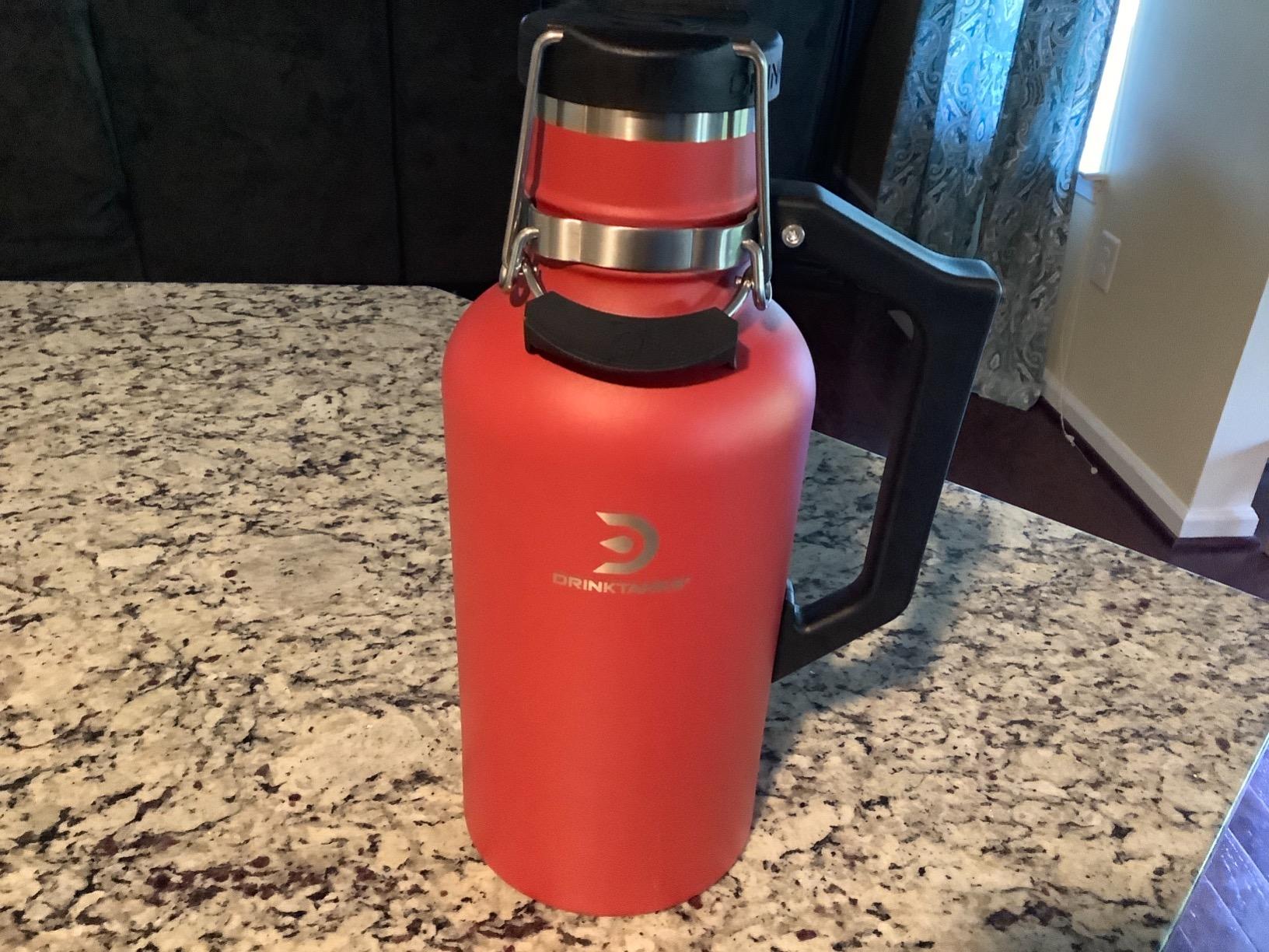 Craft Growler - 64 oz Vacuum Insulated Stainless Steel Beer Growler with Handle, Leakproof Thermal Beverage Tumbler for Beer, Wine, Coffee, Soda, Kombucha - Reusable & BPA-Free - Moab customer photo 2