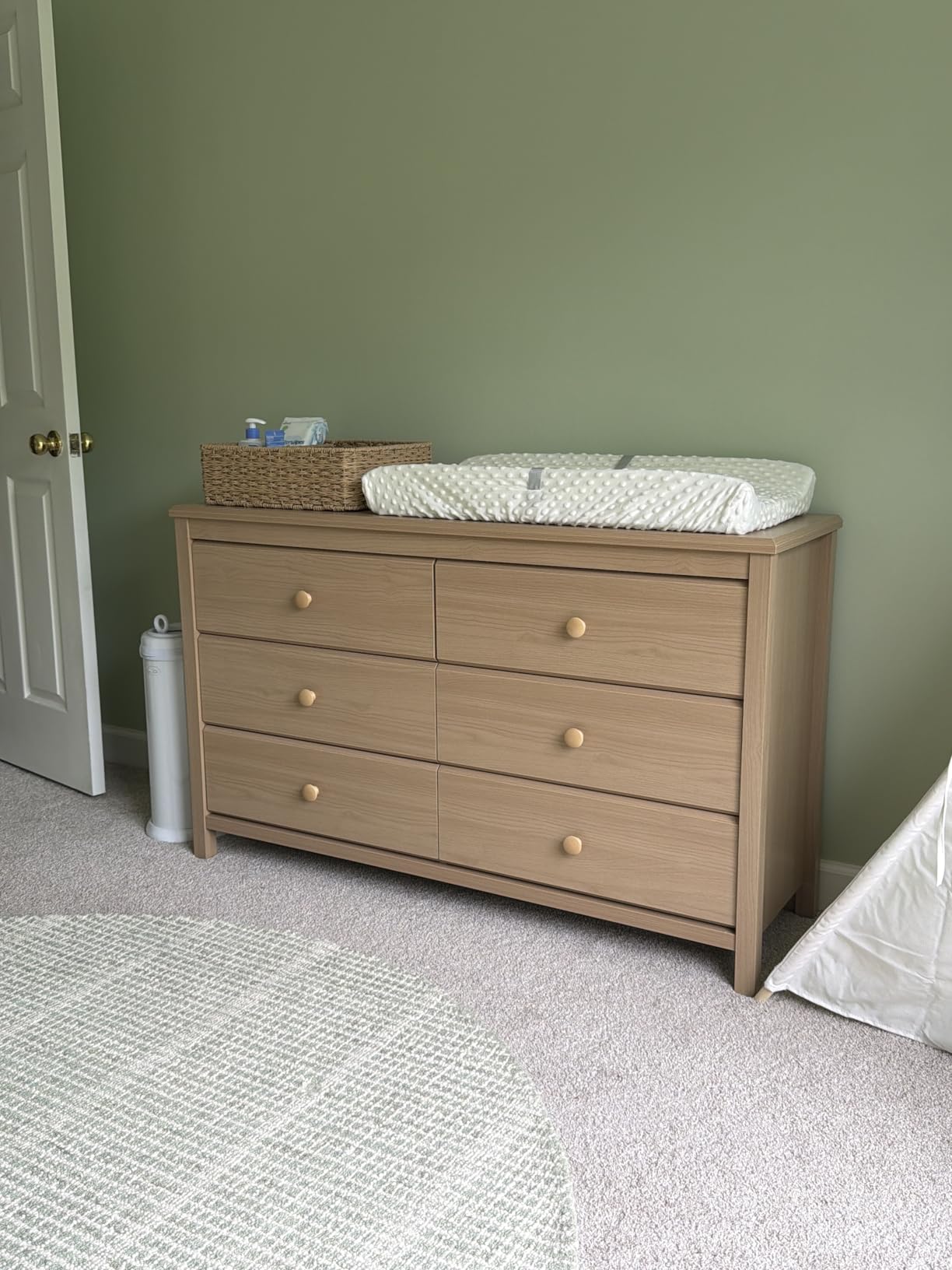 Storkcraft Alpine 6-Drawer Dresser, White | GREENGUARD Gold Certified, White Dresser for Bedroom, Kids & Nursery Storage, Safety Interlocking Drawers, Pre-Installed Tracks, Kids Bedroom customer photo 1