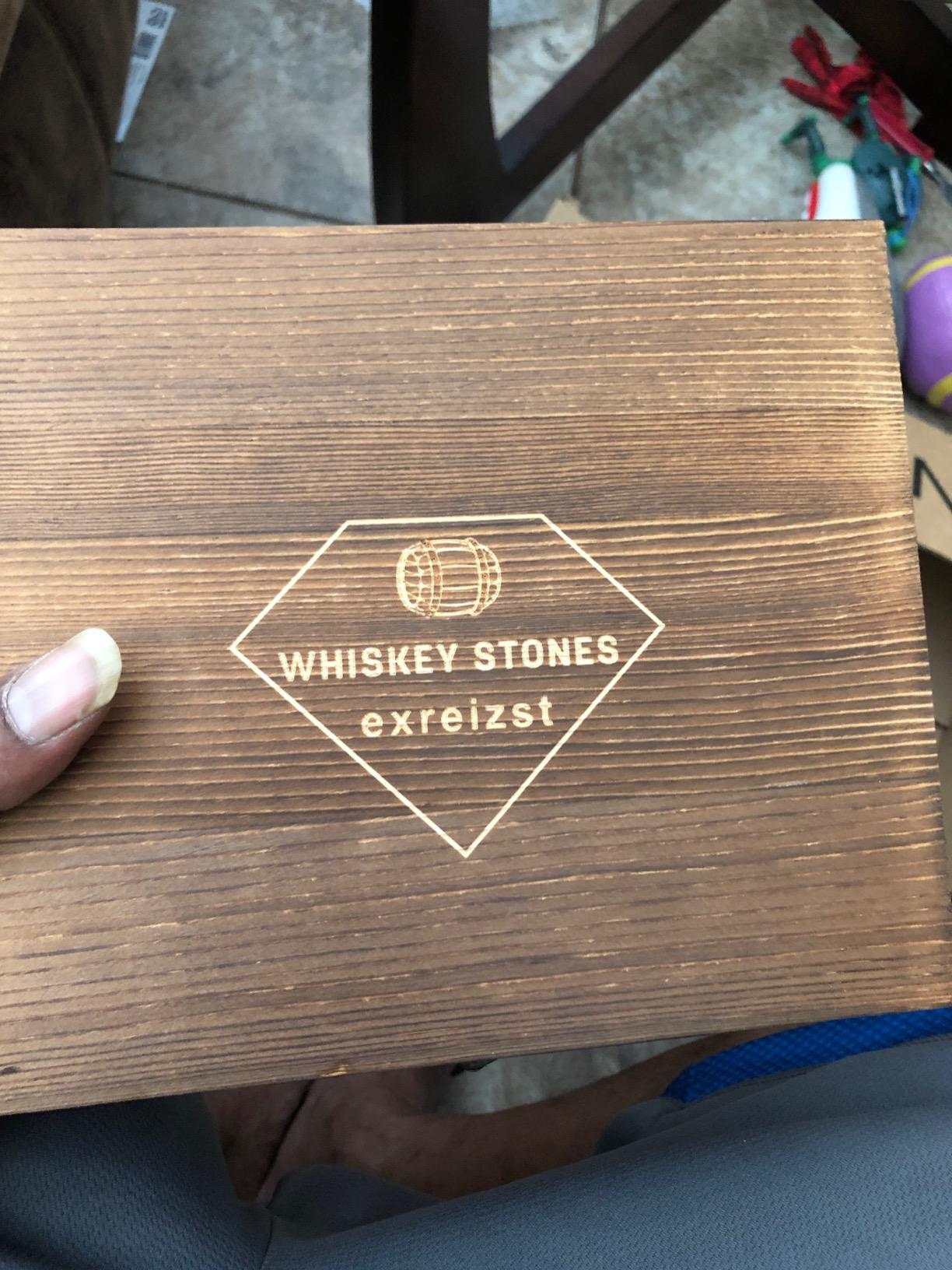 Whiskey Stones Gift for Men, Whiskey Glasses Set of 2 with Premium Wood Box | 8 Granite Chilling Whiskey Rocks, Scotch Bourbon Gifts for Men Him Dad Husband Boss, Ideal for Fathers Day, Birthday, Holiday customer photo 2
