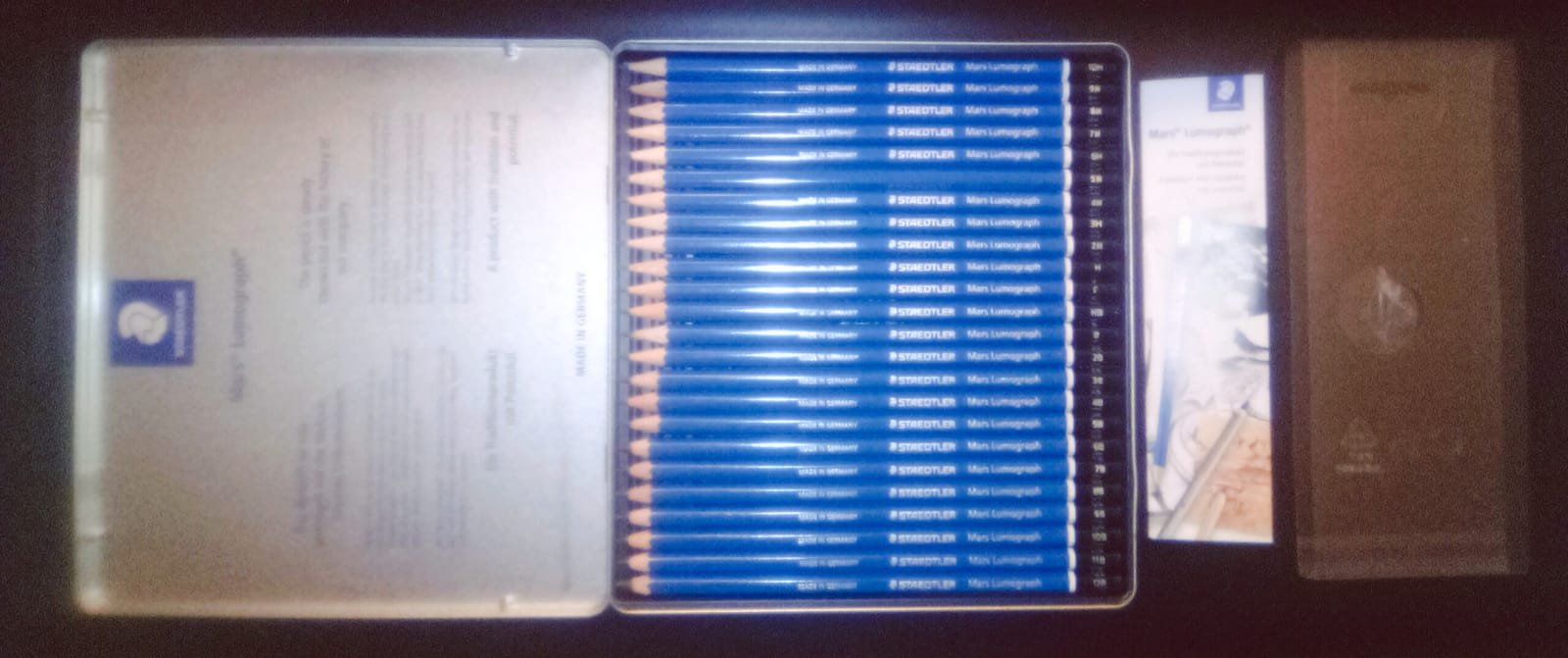 STAEDTLER Mars Lumograph Drawing Pencils: Set of 24 in Metal Case - Presharpened Graphite Art Pencils - Hardness Grades 12B-10H customer photo 2