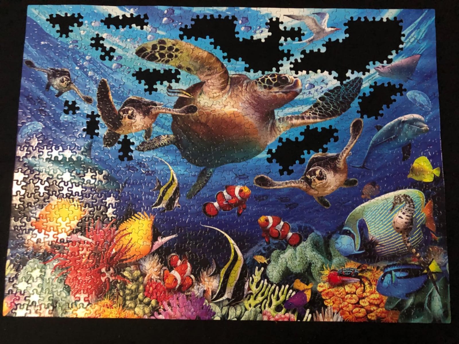 Becko US 1500 Piece Jigsaw Puzzle Mat Roll Up with Drawstring Storage Bag | Felt Rollup Mat for Easy Transport & Storage, Portable Puzzle Board, Puzzles Saver Keeper for Puzzles Up to 1500 Pieces customer photo 1