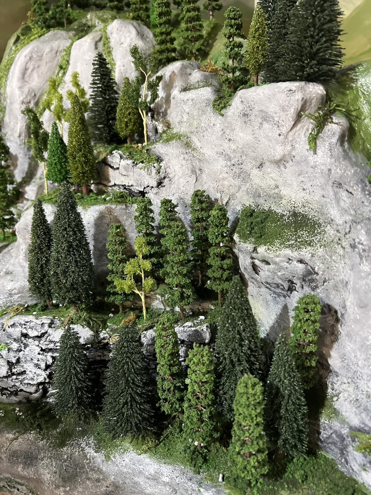 S0804 40pcs Dark Green Pine Model Cedar Trees 2.05-4.96 inch (52-126 mm) for Model Railroad Scenery Landscape Layout HO OO Scale customer photo 1