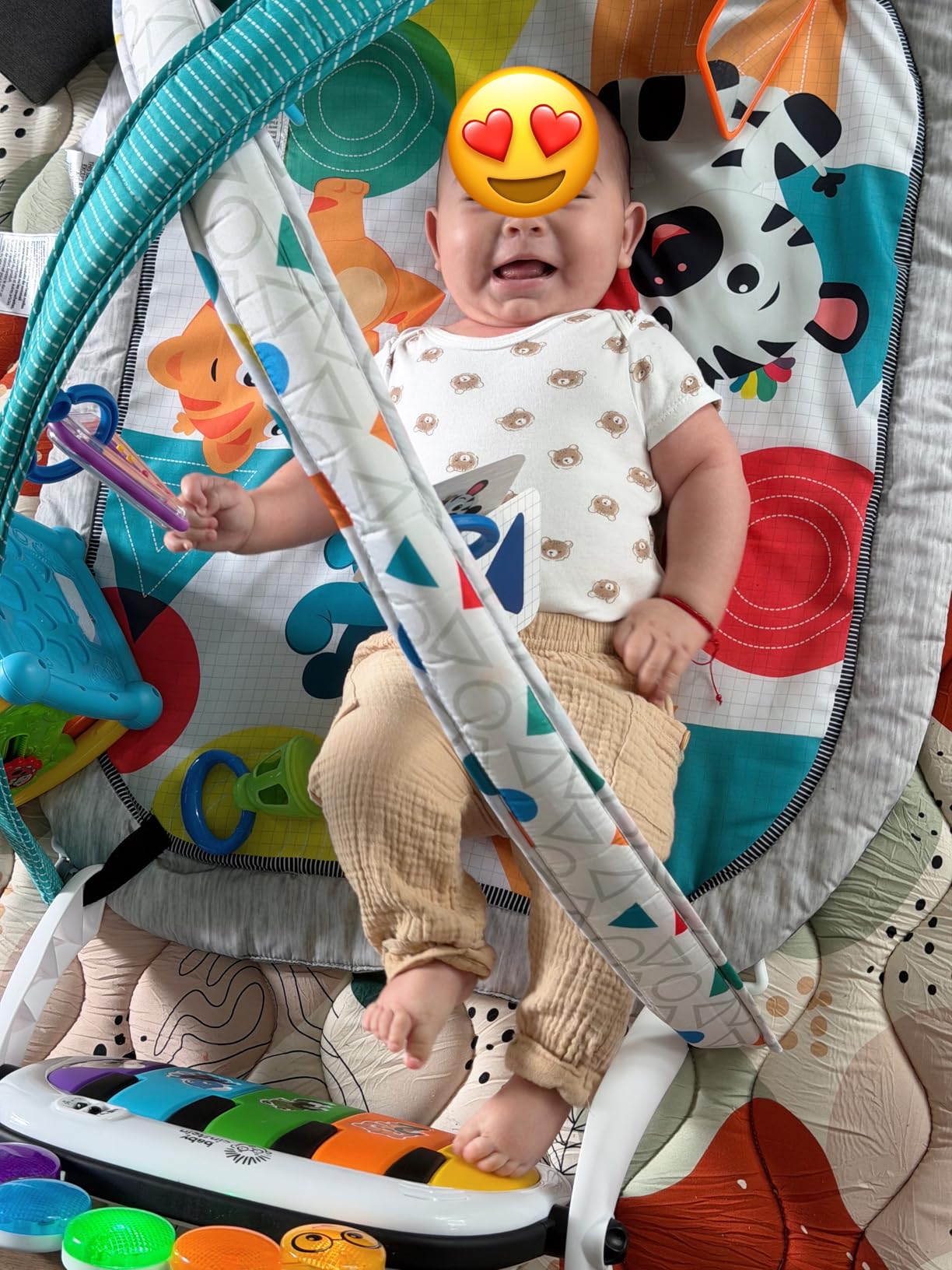 Baby Einstein 4-in-1 Kickin' Tunes Music and Language Play Gym and Piano Tummy Time Activity Mat customer photo 1
