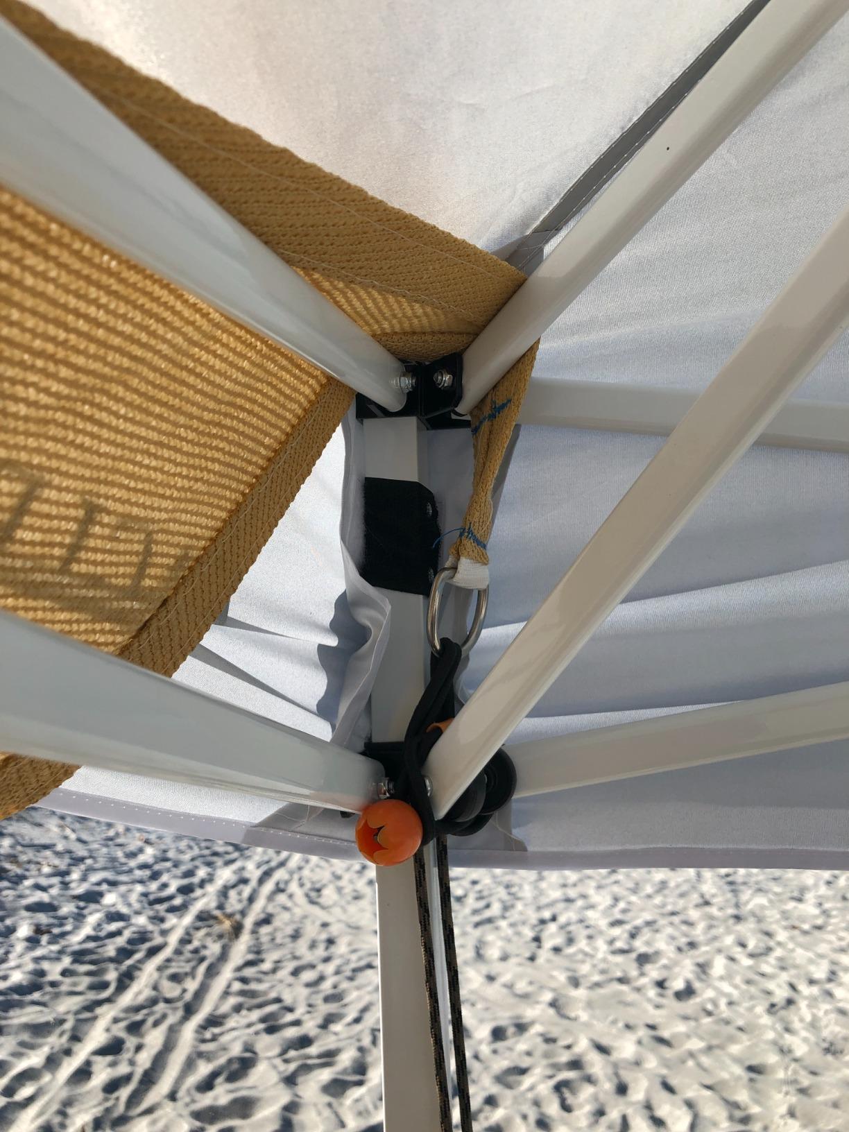 EAGLE PEAK Pop Up Canopy Tent with Wheeled Carry Bag, 8 Stakes, 4 Ropes, 4 Weight Bags, Easy Set Up Tent Canopy, 10x10 ft, 100sqft of Shade, White customer photo 1
