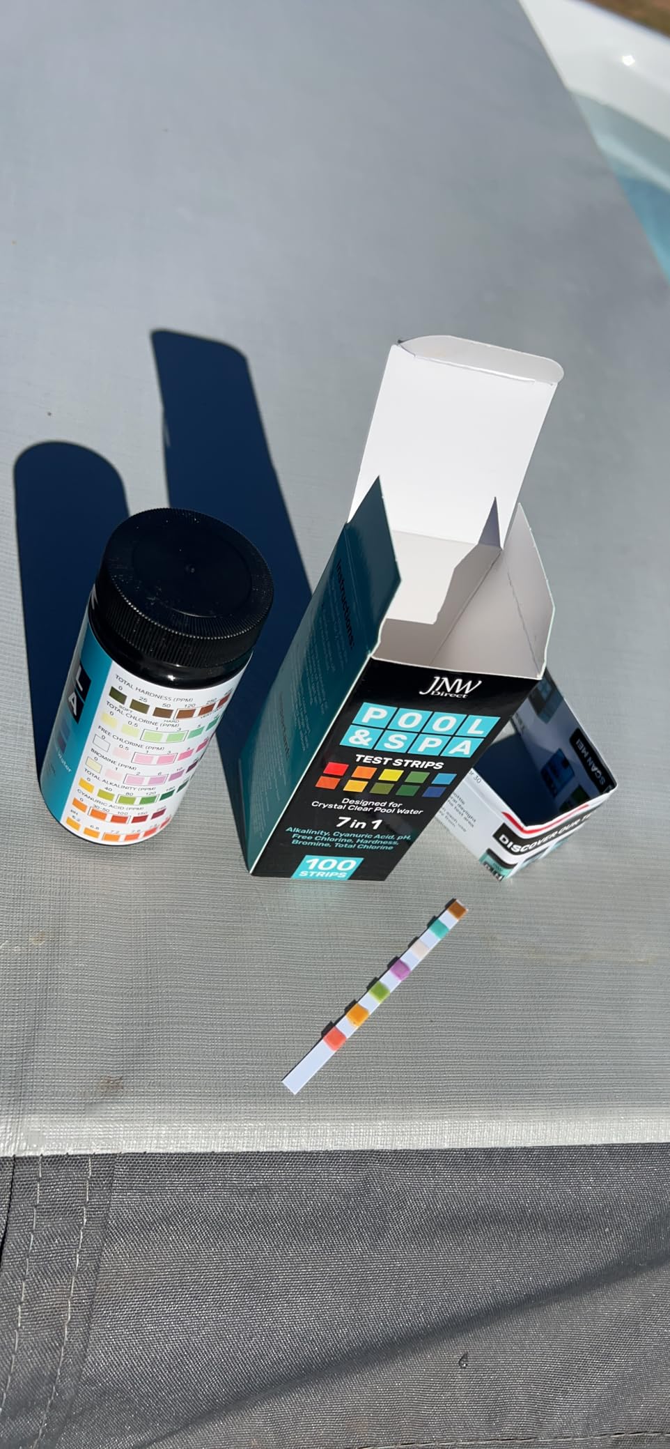 Pool Test Strips for Pools and Spas - 7 in 1 Water Test 100 Pack | Includes 100 pool test strips that measure chlorine, bromine, pH, alkalinity, hardness and cyanuric acid in 30 seconds customer photo 1
