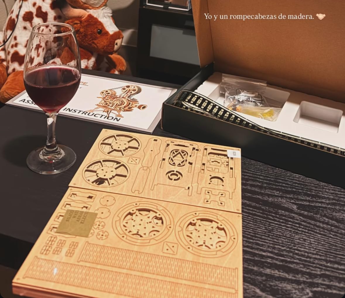 ROKR 3D Wooden Puzzles Vitascope for Adults - Model Building Kits Mechanical Construction for Adults to Build, Educational Brain Teaser DIY Crafts Kits, Halloween Collection Gifts for Men (Vitascope) customer photo 1