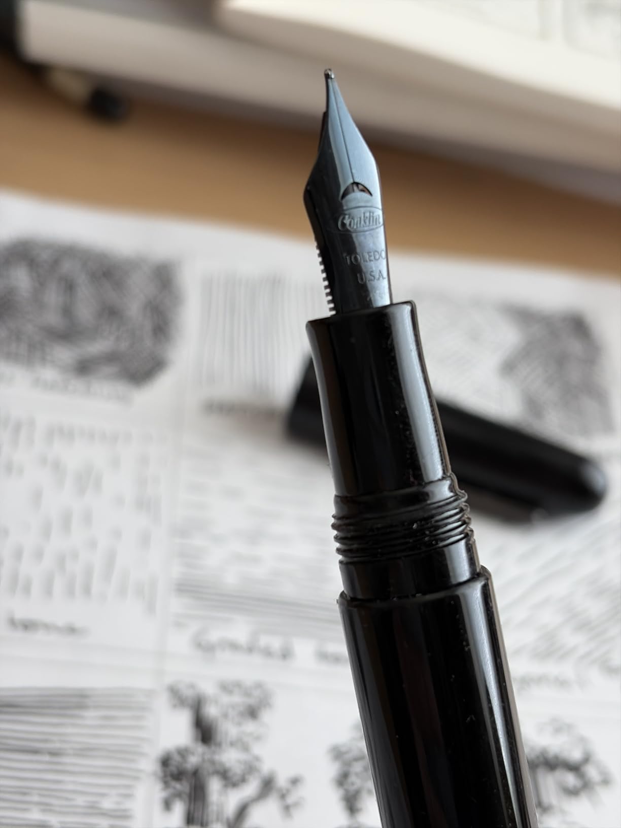 Conklin All American Fountain Pen in Black - Medium Nib, Timeless Design & Premium Craftsmanship - Ideal Gift for Professionals & Collectors customer photo 2