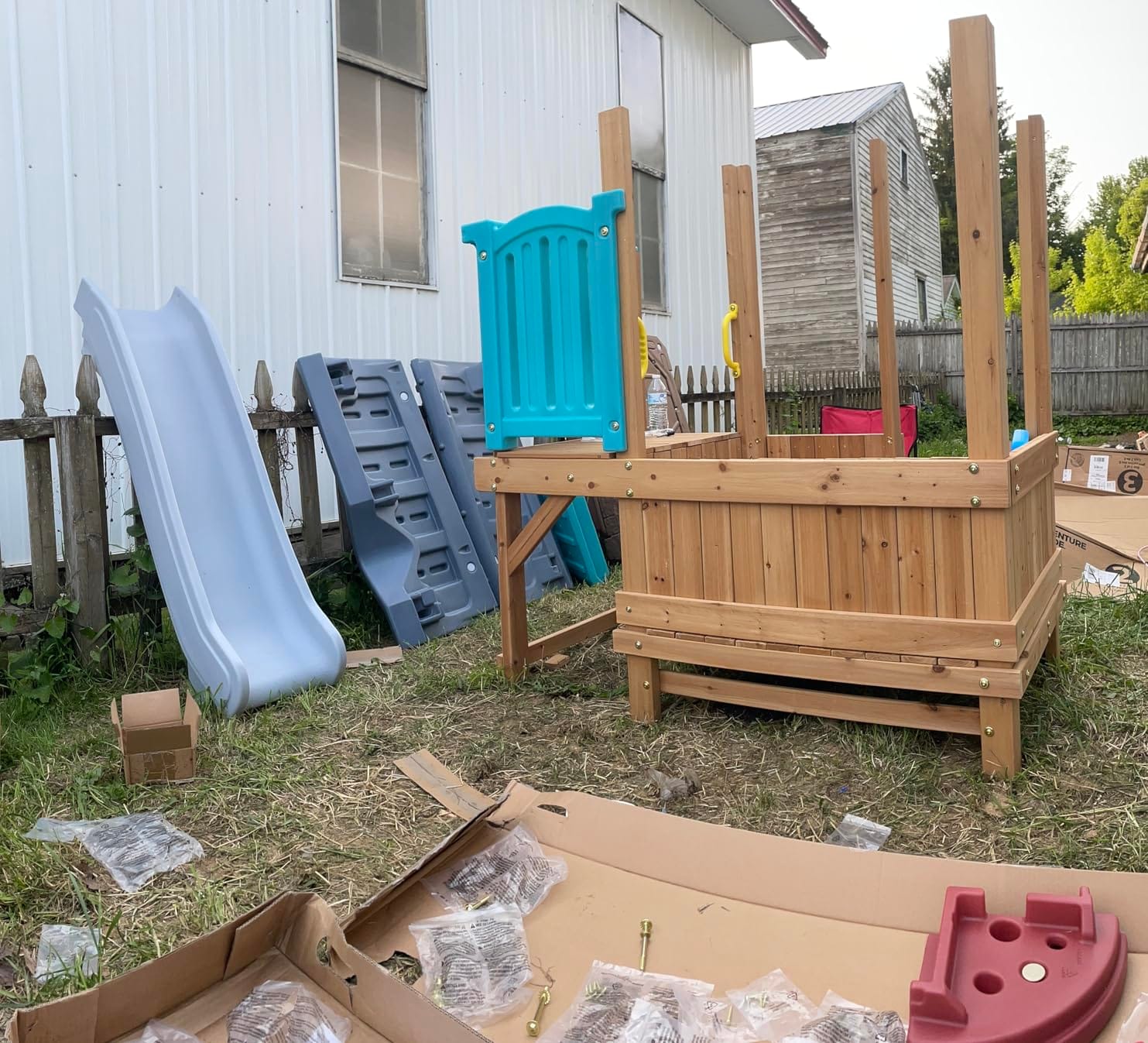 Step2 Woodland Adventure Playhouse & Slide, Kids Outdoor Playset, Backyard Playground Set, Swings, Storage Drawer, For Children 3-8 Years Old customer photo 1