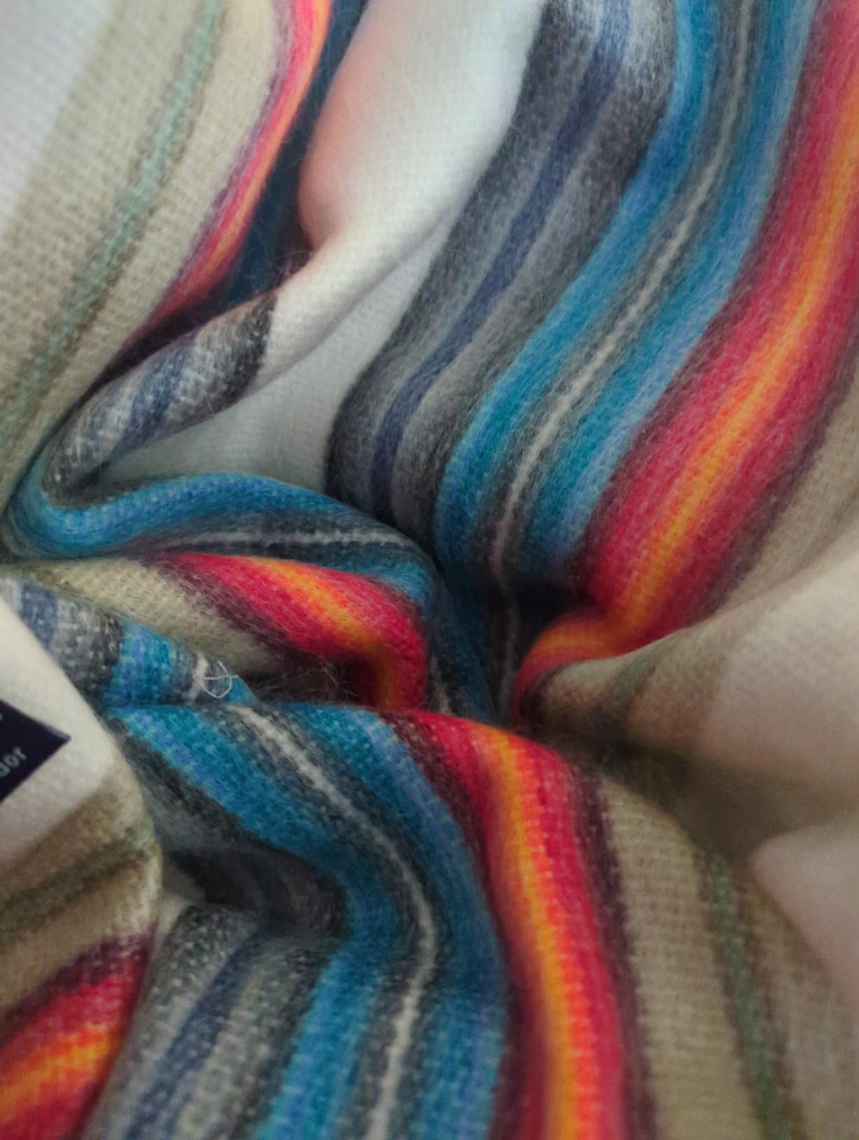 QISU Alpaca Wool Blanket Throw | Large, Beautiful, Warm, Variegated | 85 x 65 inches | Ultra-Soft, Hypoallergenic and Breathable | Non-Itchy or Scratchy Fabric (Green Variegated) customer photo 2