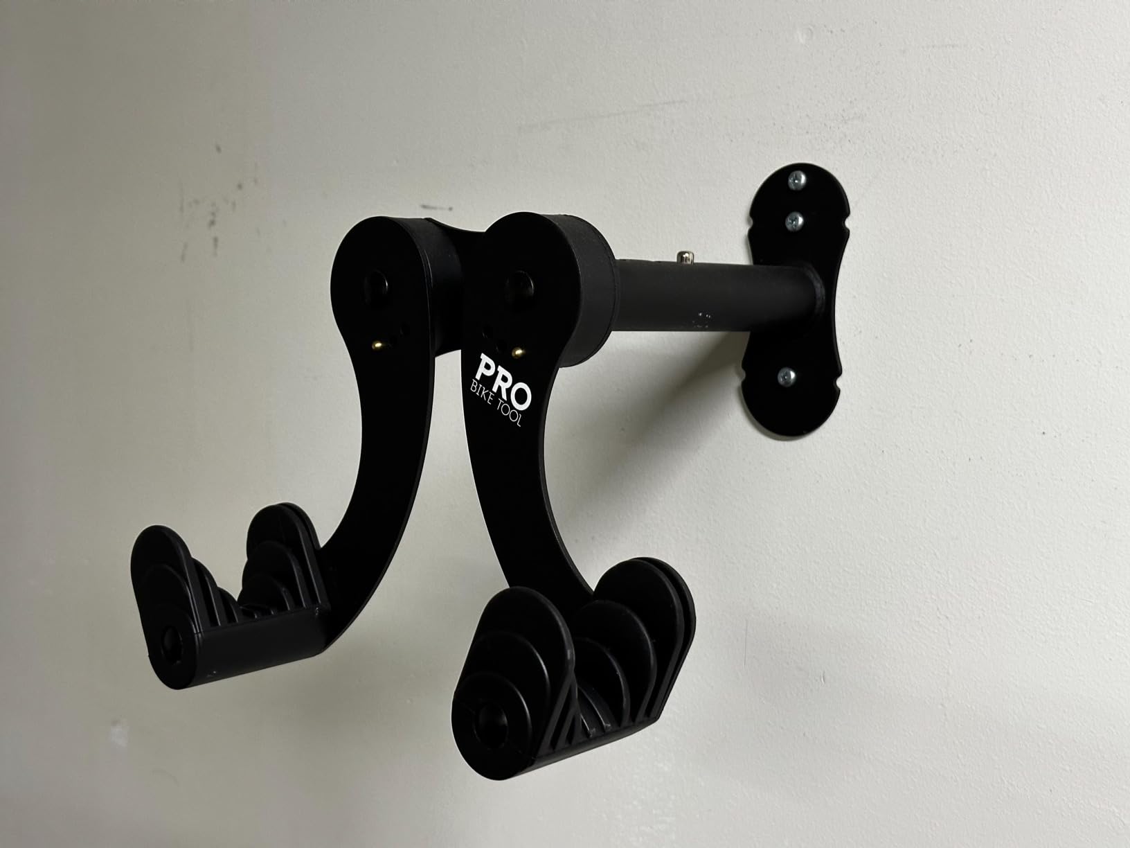 PRO BIKE TOOL Bike Rack for Garage Wall Mount - Horizontal Bike Storage | Fits Road, Mountain & Hybrid Bikes, Adjustable Arms, Rubber Cradles, Space-Saving Design customer photo 1