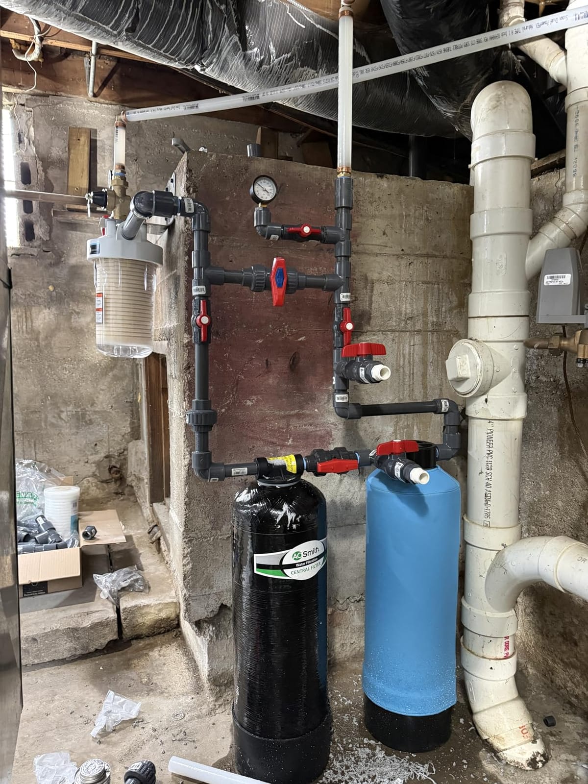 A. O. Smith Whole House Water Filter System | 600K Gal | AO-WH-Filter | 6-Year Filter | NSF Certified | Reduces 96.9% Chlorine Taste & Odor | 3/4