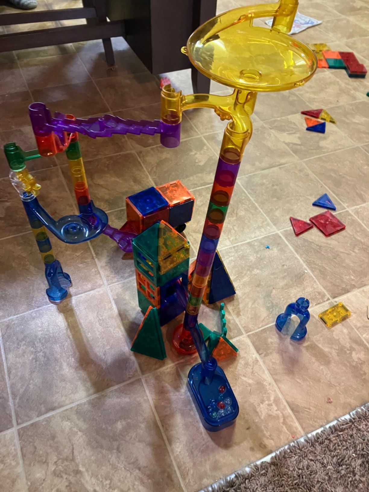 National Geographic Glow-in-the-Dark Marble Run for Kids Ages 8-12 | 15 Glow-in-the-Dark Glass Marbles, Storage Bag, Construction Toy, STEM Building Project, Birthday Gift customer photo 2