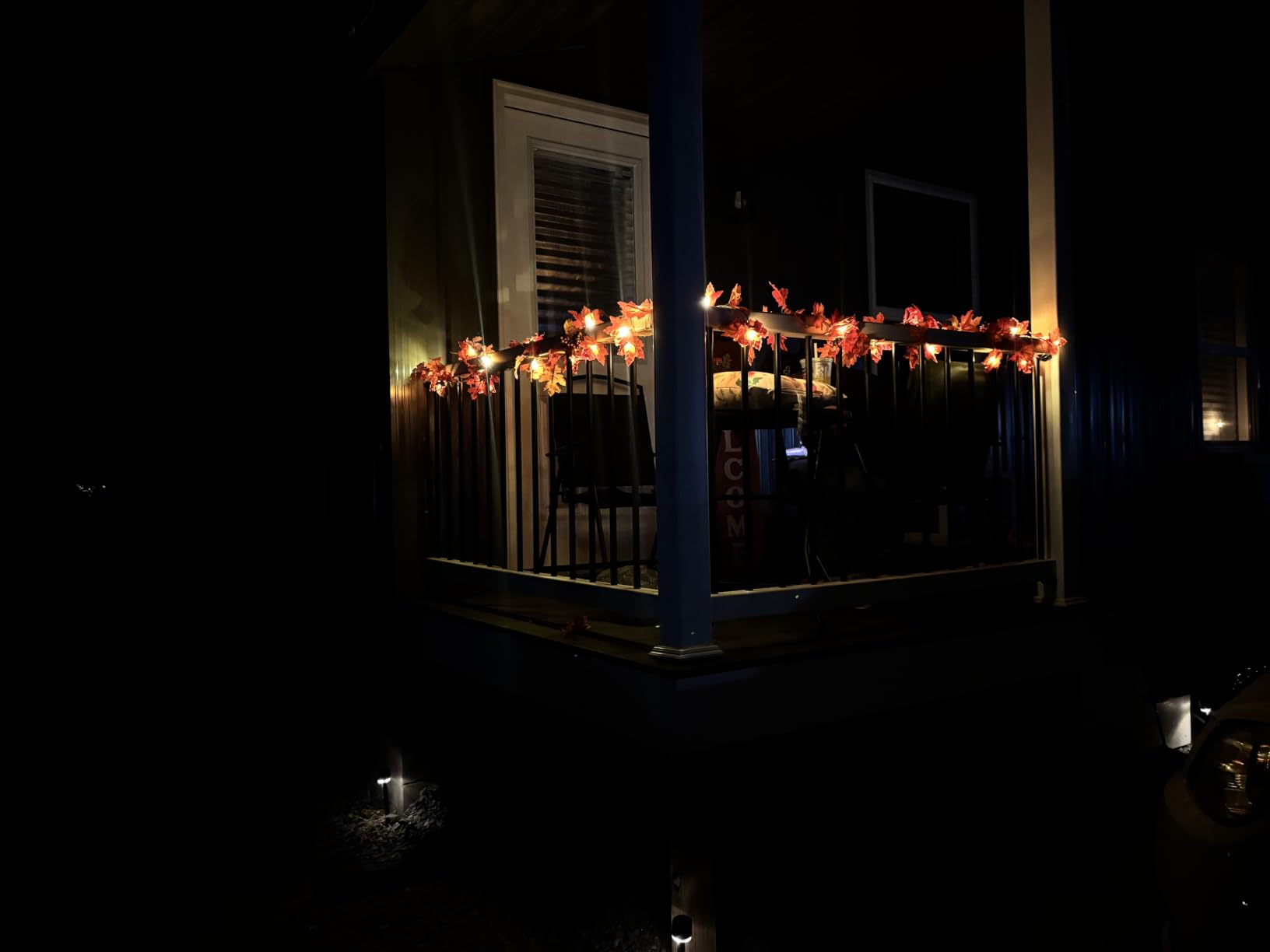 Fall Decor 2 Pack Fall Garland with Lights Enlarged Maple Leaves 20Ft 40LED | Fall Decorations for Home, Battery Operated Waterproof Autumn String Lights Indoor Outdoor Halloween Thanksgiving Decorations customer photo 2