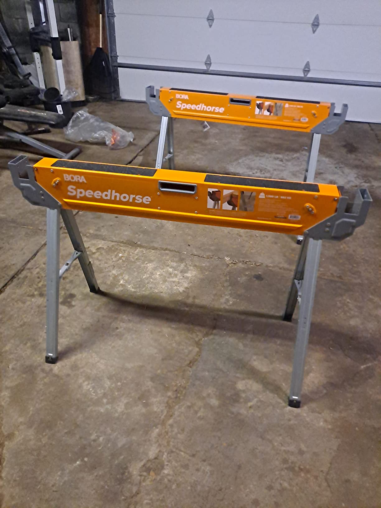 BORA Speedhorse Saw Horses 2 Pack Folding Heavy Duty Metal Sawhorse customer photo 2