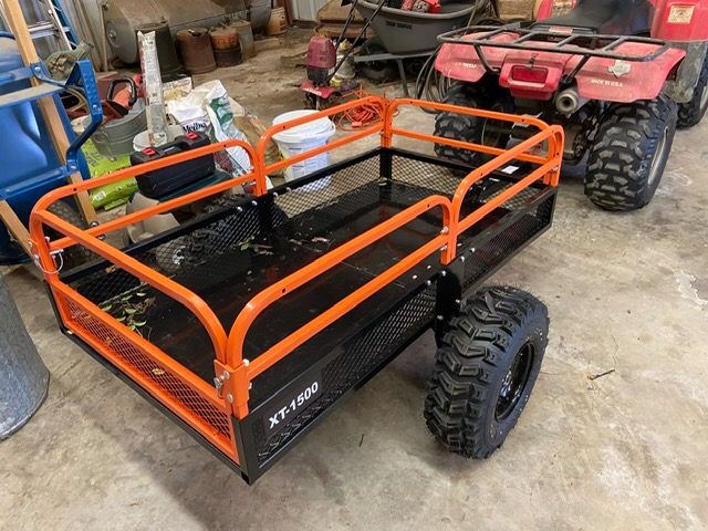 Impact IMPLEMENTS 1500lb ATV/UTV/Tractor Trailer with Solid Steel Floor, Aggressive Tires, & Pivoting Tongue. Great for Agricultural Use & Land Management. Designed in Trademarked in The USA! customer photo 1