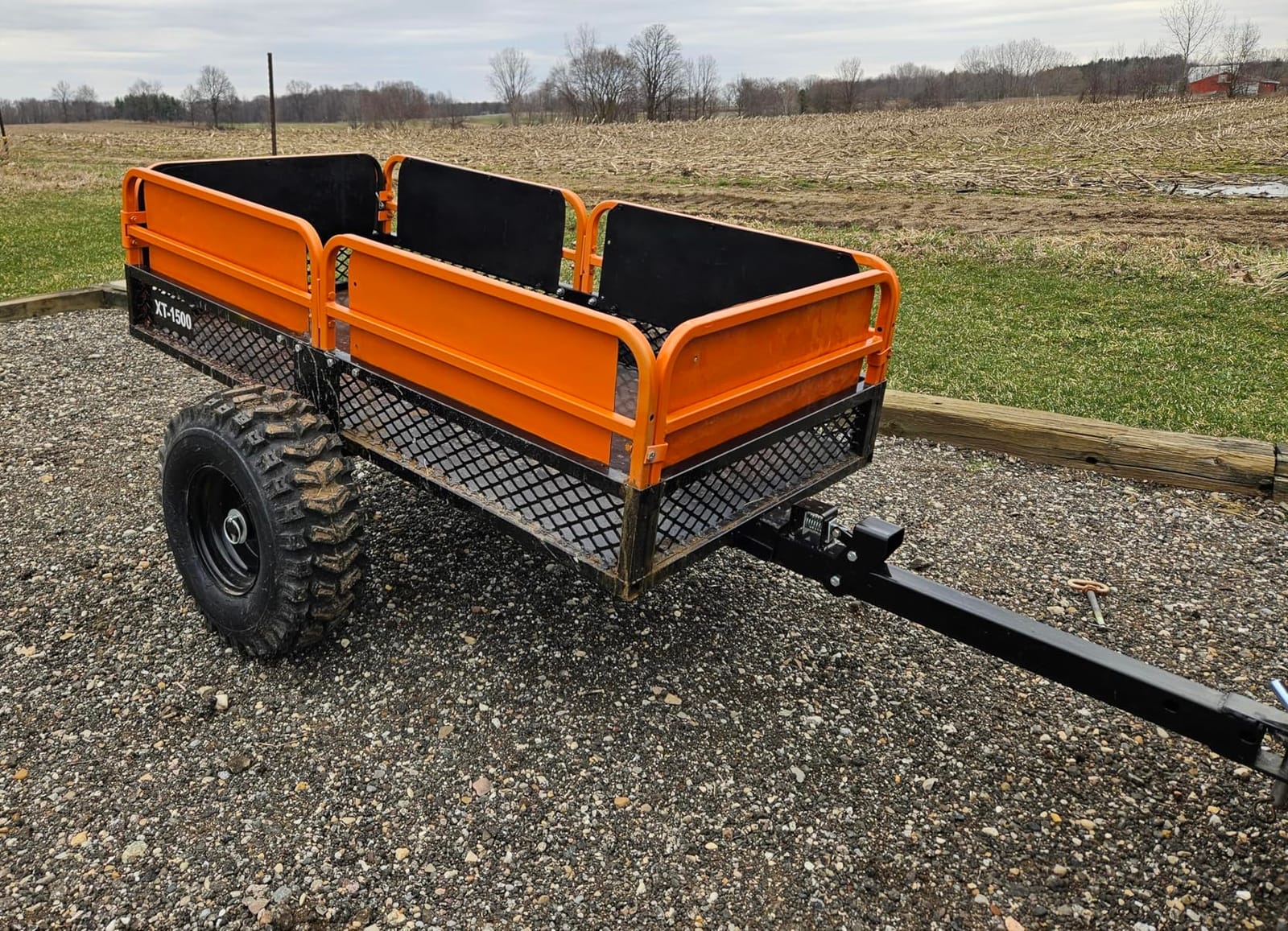Impact IMPLEMENTS 1500lb ATV/UTV/Tractor Trailer with Solid Steel Floor, Aggressive Tires, & Pivoting Tongue. Great for Agricultural Use & Land Management. Designed in Trademarked in The USA! customer photo 2