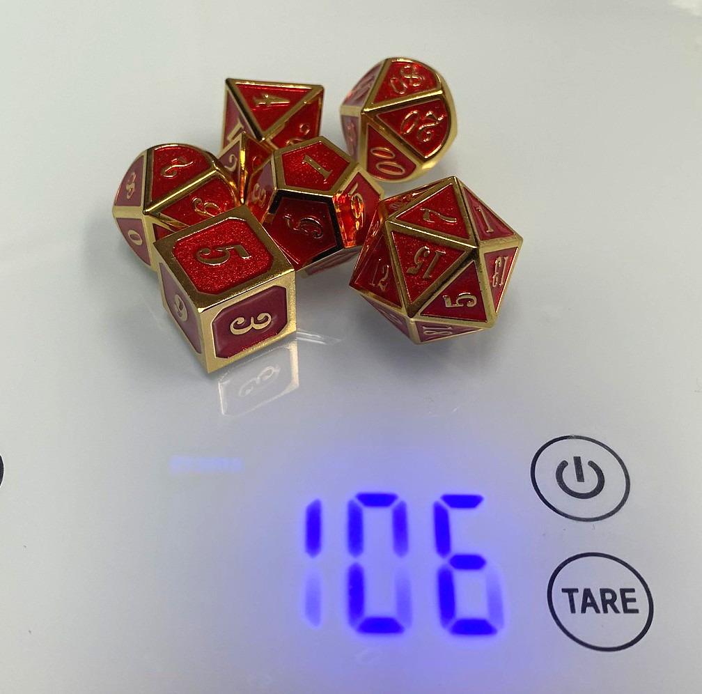 Purple Metal Dice Set D&D, DNDND 7 Die Enamel Polyhedral DND Dice Set with Metal Tin for Dungeons and Dragons and Role Playing Game customer photo 1
