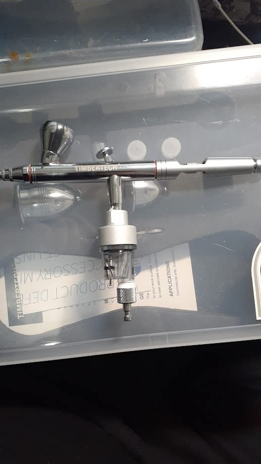 Timbertech Multi-Purpose Airbrush Set, AG-183K Dual-Action Gravity Feed Airbrush Kits with 0.3/0.5/0.8mm Needles, 2/5/13CC Fluid Cup for Cake Decorating, Painting, Tattoo, Models Art customer photo 1