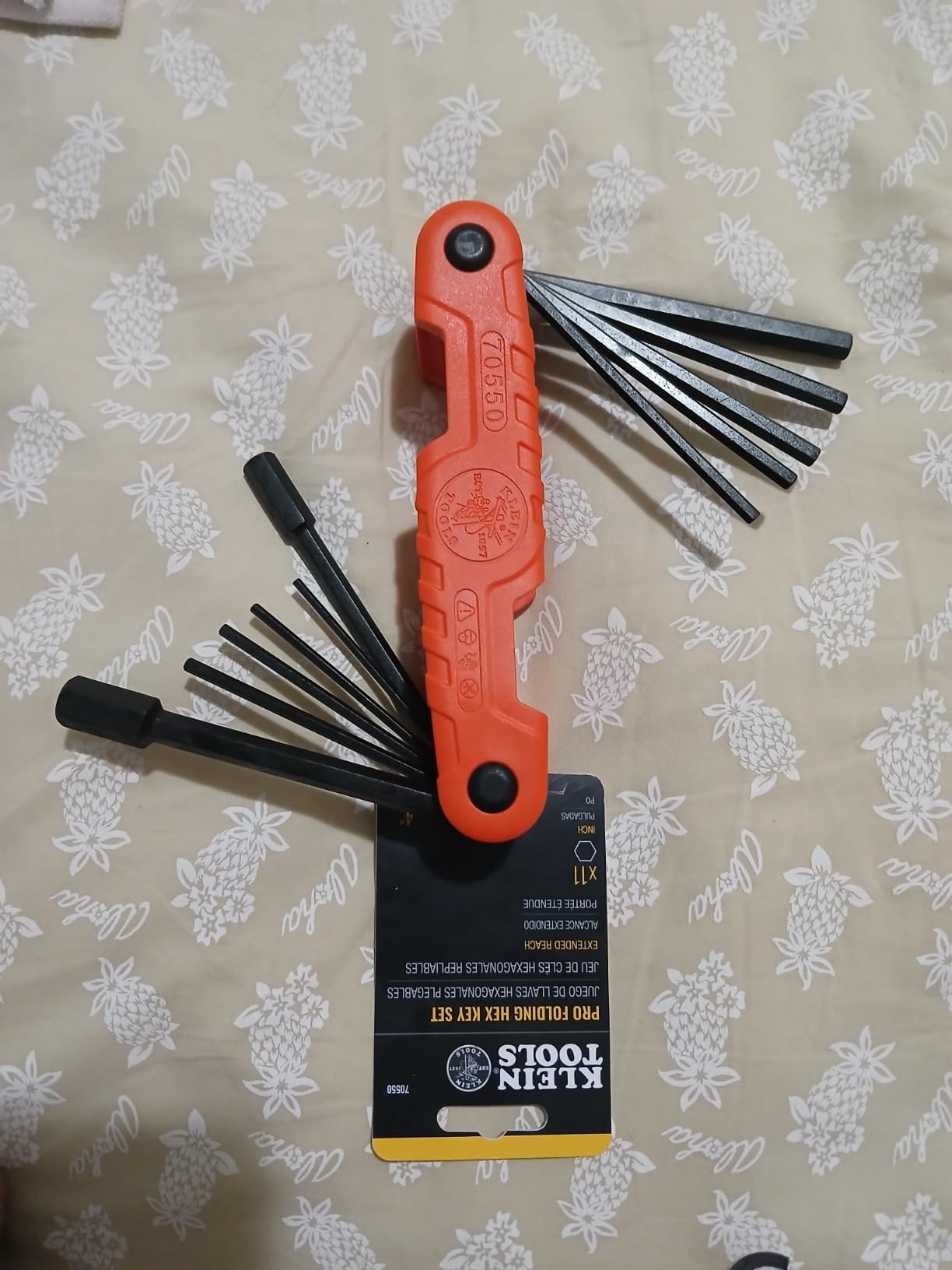 Klein Tools 70550 Hex Wrench Key Set, 11 SAE Sizes, Heavy Duty Folding Allen Wrench Tool with Extra Long Hex Keys customer photo 2