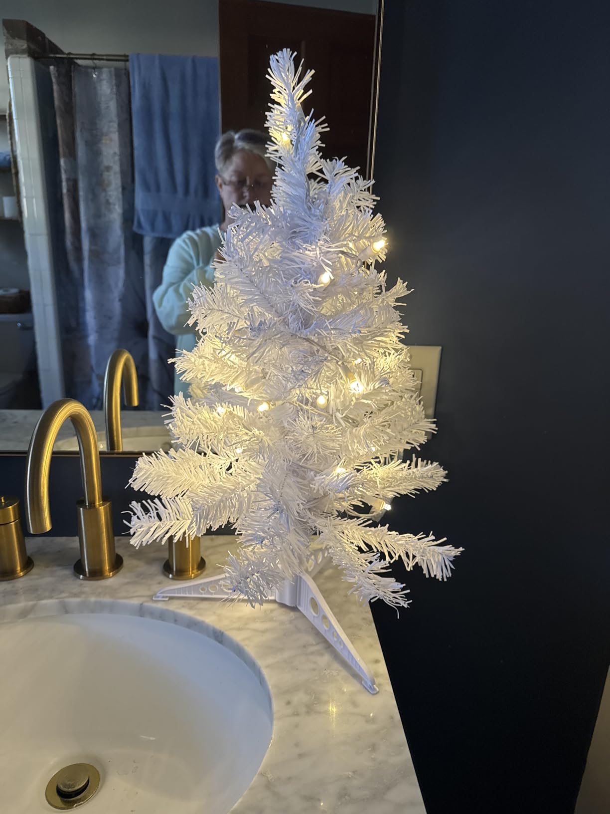 Prextex 23-Inch Mini Christmas Tree with Lights- Small Holiday Tree with Ornaments, Star Topper, and Gift Boxes- Easy Setup Table Decorations for Home, Office, and Indoor Festive Displays customer photo 2
