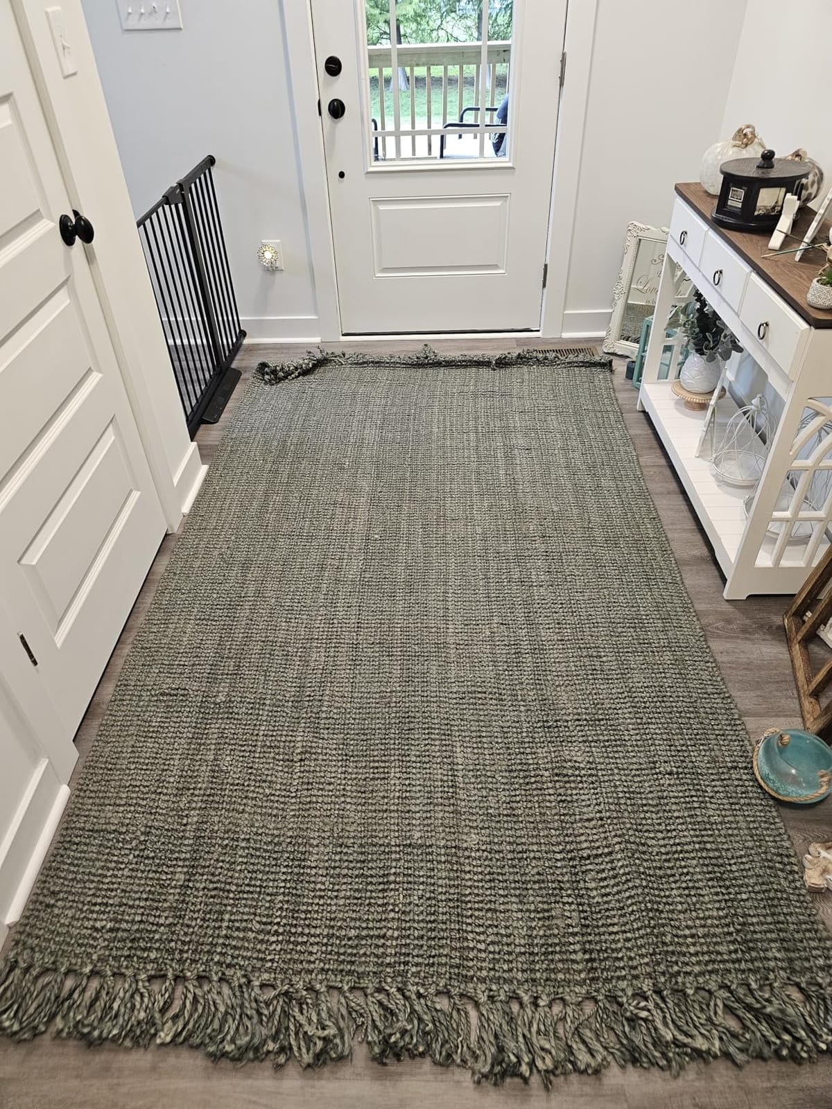 JONATHAN Y Handwoven Jute Fringe Natural Indoor Area Rug, 8x10, Pata, Bohemian, Rustic, Cottage, Easy-Cleaning (NRF103A-8) customer photo 1