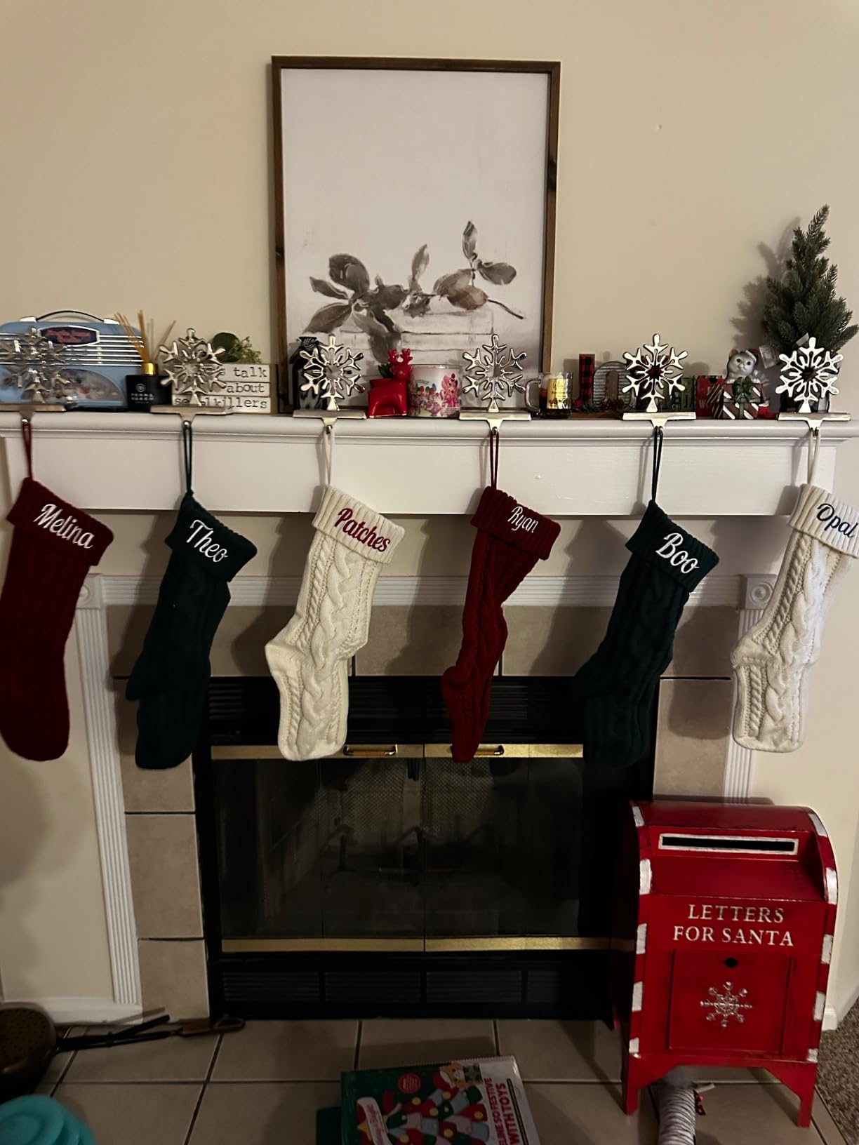 Iconikal 4-Pack Stocking Holders Christmas Chrome Metal Snowflake Weighted for Mantle, Holiday Fireplace Hangers customer photo 2