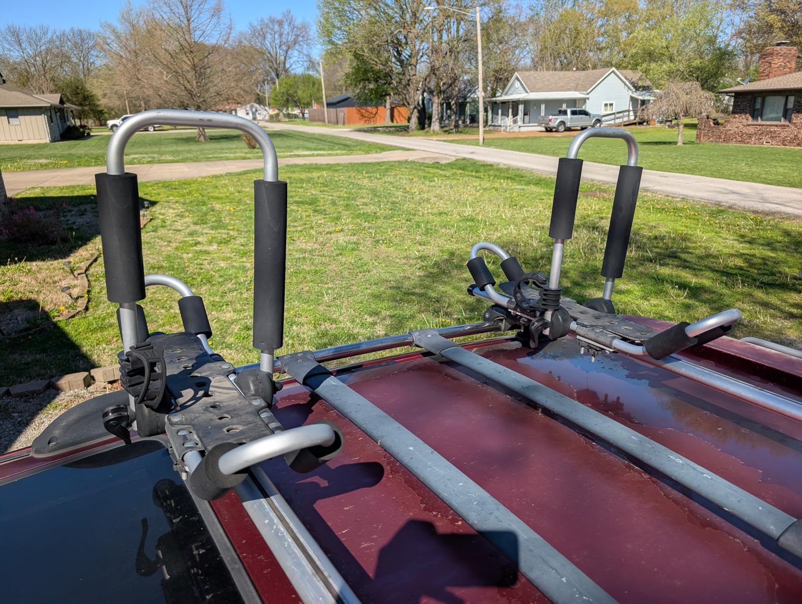 IKURAM R Aluminum Kayak Roof Rack Folding J-Style Universal 3-in-1 | Multifunction for Canoe, SUP, Kayaks, Surfboard, Rooftop Mount, For SUV, Car and Truck Crossbars customer photo 2