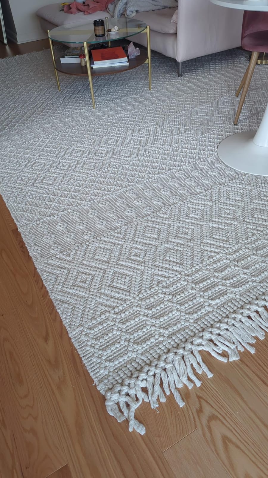SAFAVIEH Natura Collection Area Rug - 9' x 12', Ivory, Handmade Moroccan Boho Wool Fringe, Ideal for High Traffic Areas in Living Room, Bedroom (NAT852B) customer photo 1
