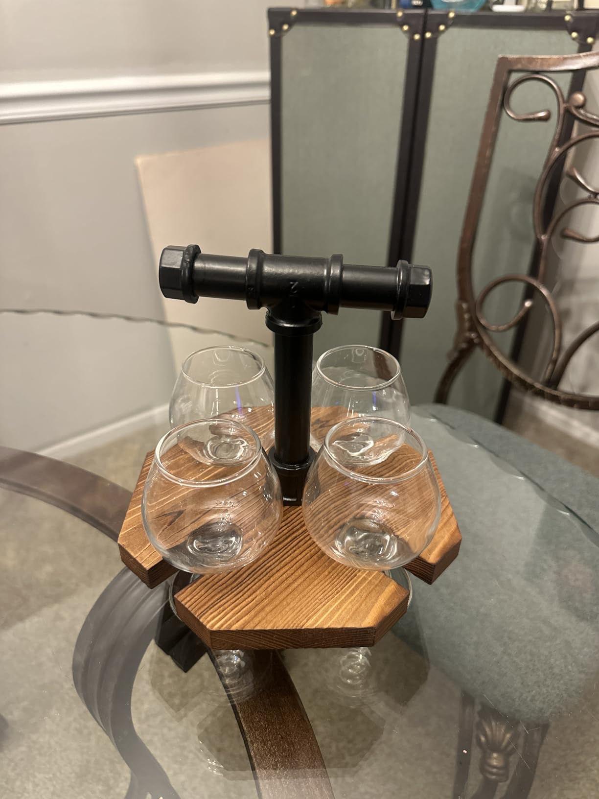 MyGift Beer Flight Boards with 4 Glasses, Whiskey Flight Tasting Set customer photo 2