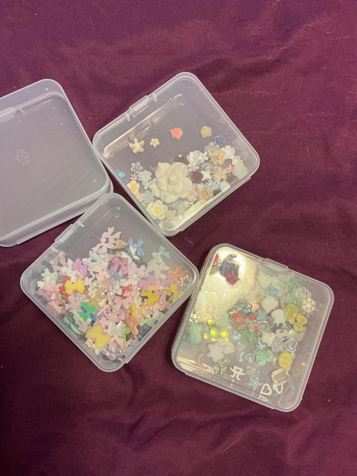 SATINIOR 24 Packs Small Clear Plastic Beads Storage Containers Box with Hinged Lid customer photo 1
