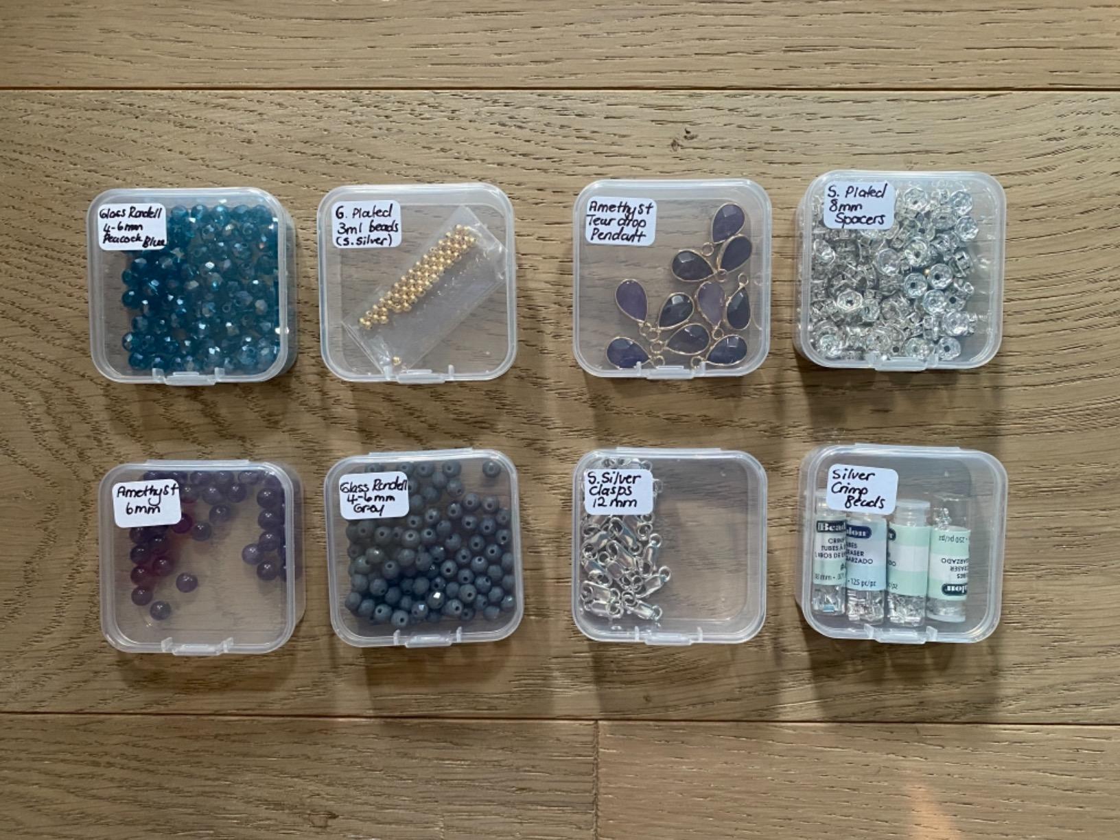 24 Packs Small Clear Plastic Beads Storage Containers Box with Hinged Lid for Storage of Small Items, Crafts, Jewelry, Hardware(1.37 x 1.37 x 0.7 Inches) customer photo 1