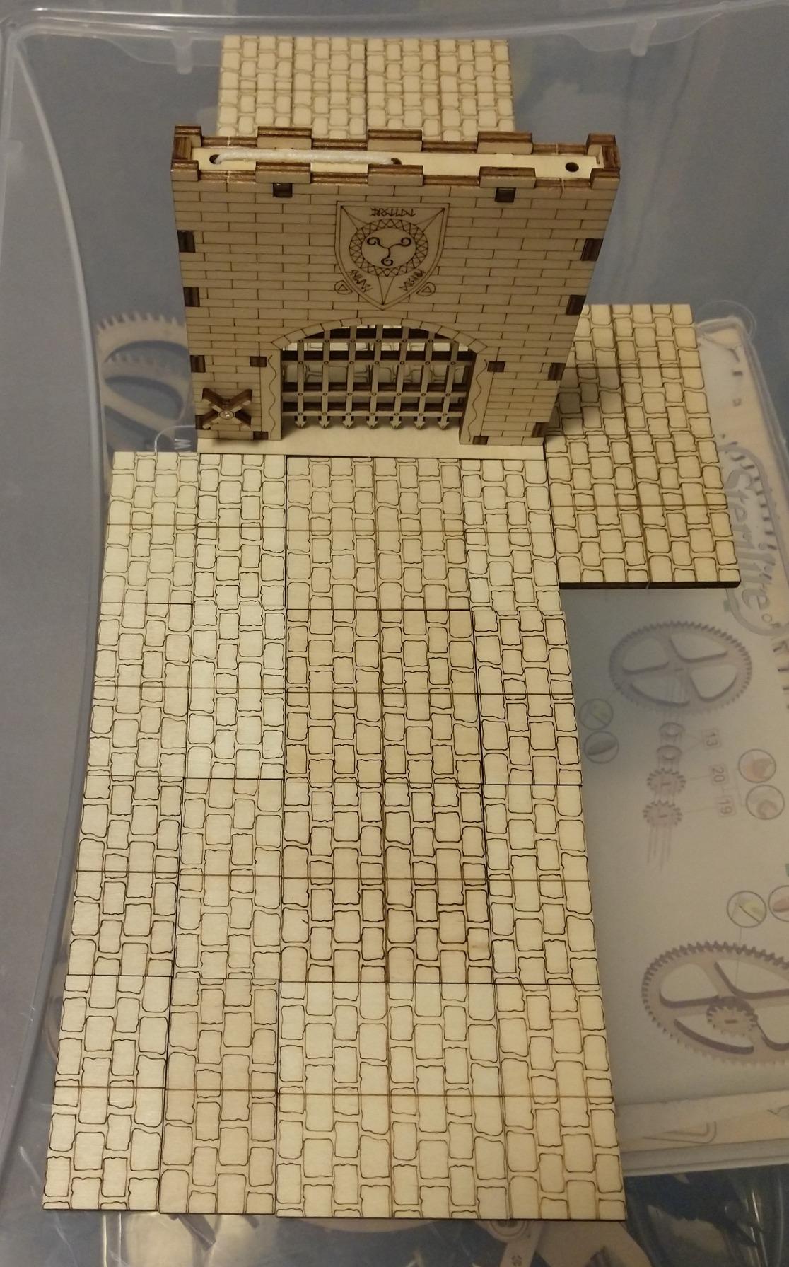 CZYY DND Dungeon Tiles, 28 Modular 1-Inch Grid Floor Pieces | Paintable Birch Plywood customer photo 1