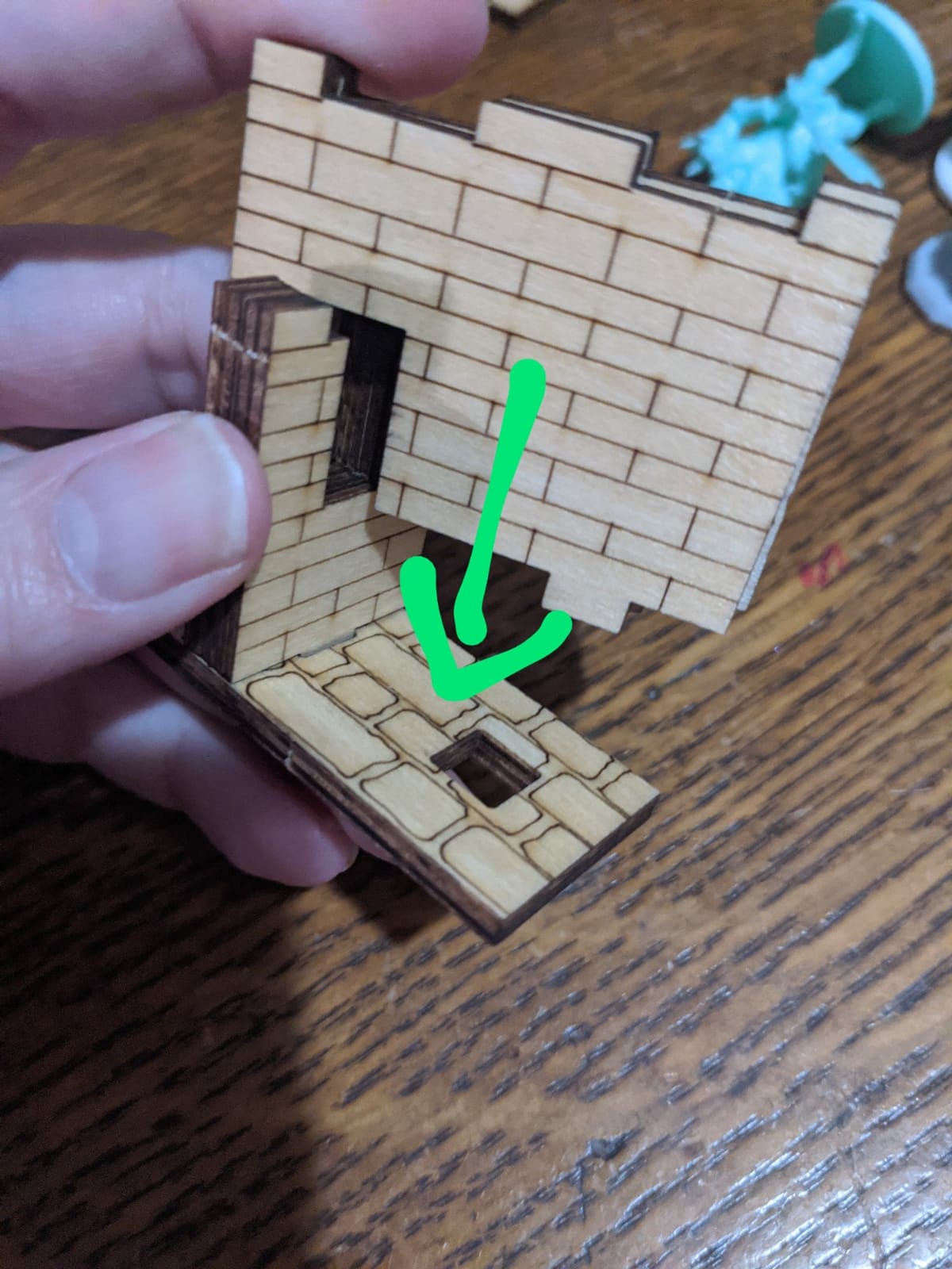 CZYY DND Dungeon Walls, 16PCS Wooden Modular Terrain Set | Straight Walls, Flexible Corners, T and Cross Junctions & Door, 28 mm Scale, Birch Plywood, For RPG Battle Maps customer photo 1