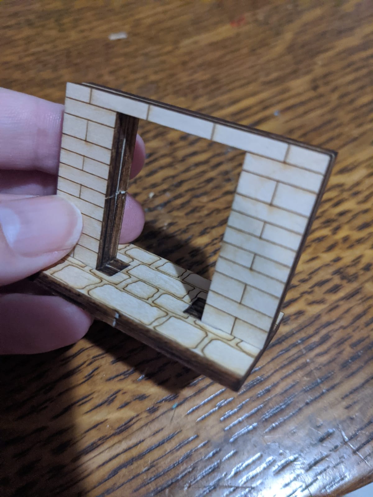 CZYY DND Dungeon Walls, 16PCS Wooden Modular Terrain Set | Straight Walls, Flexible Corners, T and Cross Junctions & Door, 28 mm Scale, Birch Plywood, For RPG Battle Maps customer photo 2