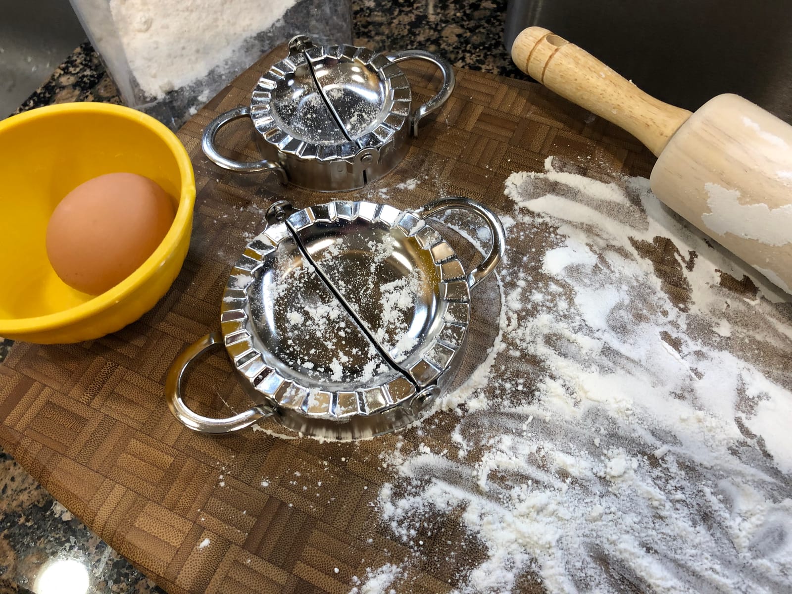 Stainless Steel Dumpling Ravioli Maker Press, AUAM 2 Pack Pierogi Mold - Wonton Mould, Easy-tool for Dumpling Wrapper Dough Stamp Cutter Pastry Pie Making (Small 3 inch, Large 3.75 inch) customer photo 2