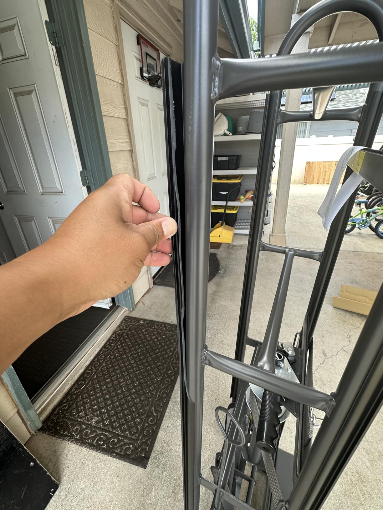 US Cargo Control Heavy Duty Appliance Hand Truck with Stair Climber and Kickback Wheels, 1,200 LB Capacity, Steel Dolly with Single Auto Recoil Strap System, Black customer photo 2