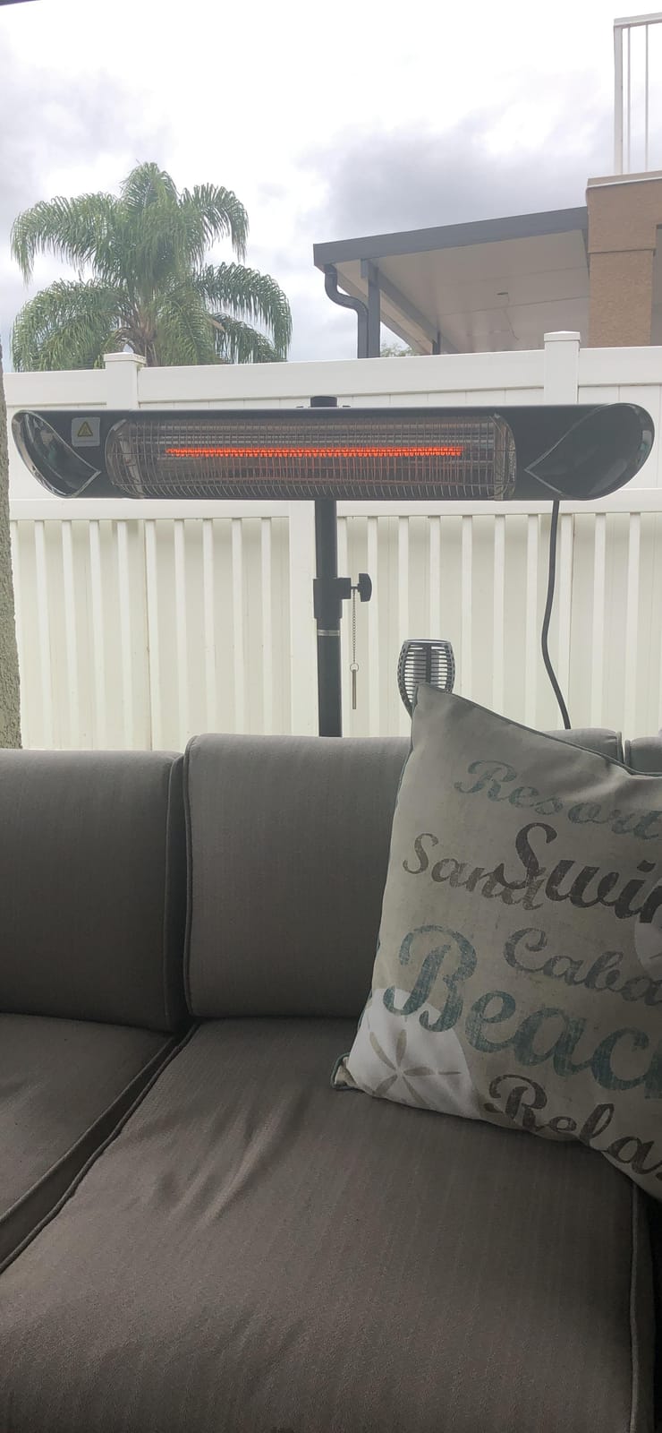 Briza Infrared Electric Patio Heater - Indoor/Outdoor Heater - Portable Wall/Garage Heater - 1500W - use with Stand - Mount to Ceiling/Wall customer photo 1