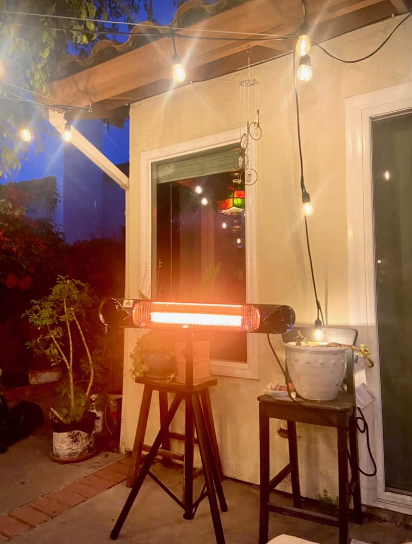 Briza Infrared Electric Patio Heater - Indoor/Outdoor Heater - Portable Wall/Garage Heater - 1500W - use with Stand - Mount to Ceiling/Wall customer photo 2