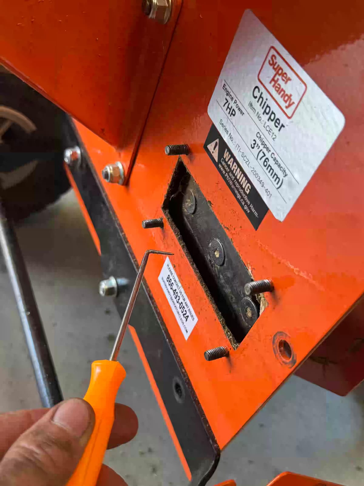 SuperHandy Mini Wood Chipper Shredder Mulcher Heavy Duty 7HP Compact Design 3
